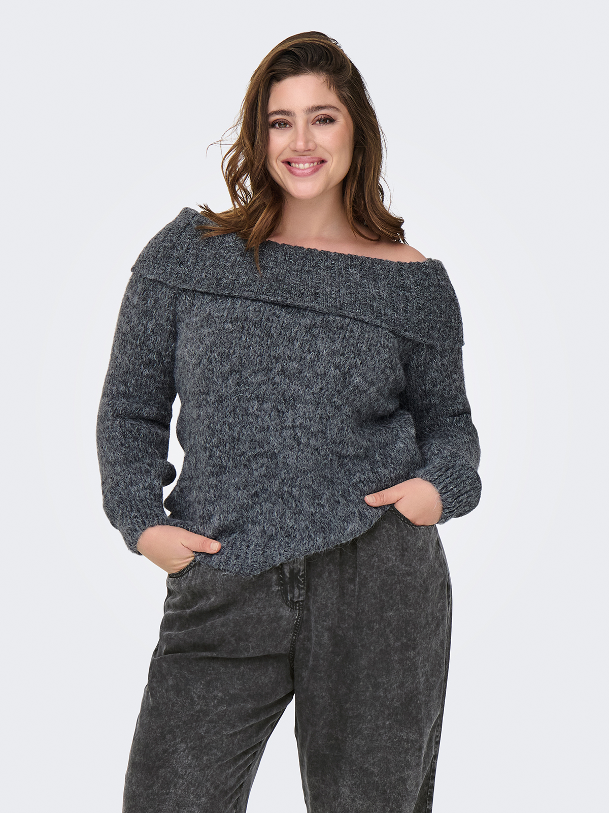 Μπλούζα πλεκτή off shoulder Carmarie φωτογραφία