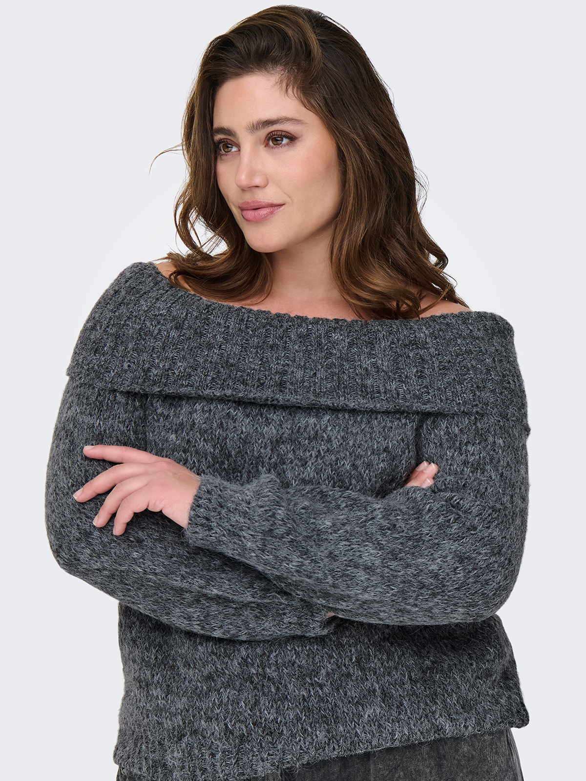 Μπλούζα πλεκτή off shoulder Carmarie φωτογραφία