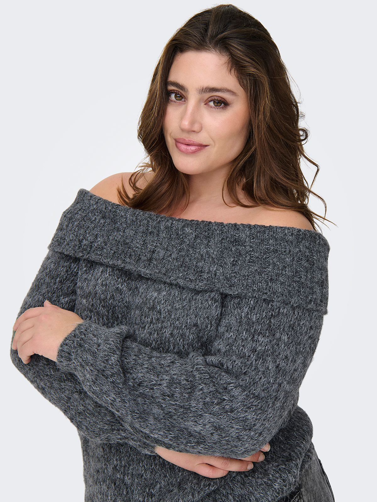 Μπλούζα πλεκτή off shoulder Carmarie φωτογραφία
