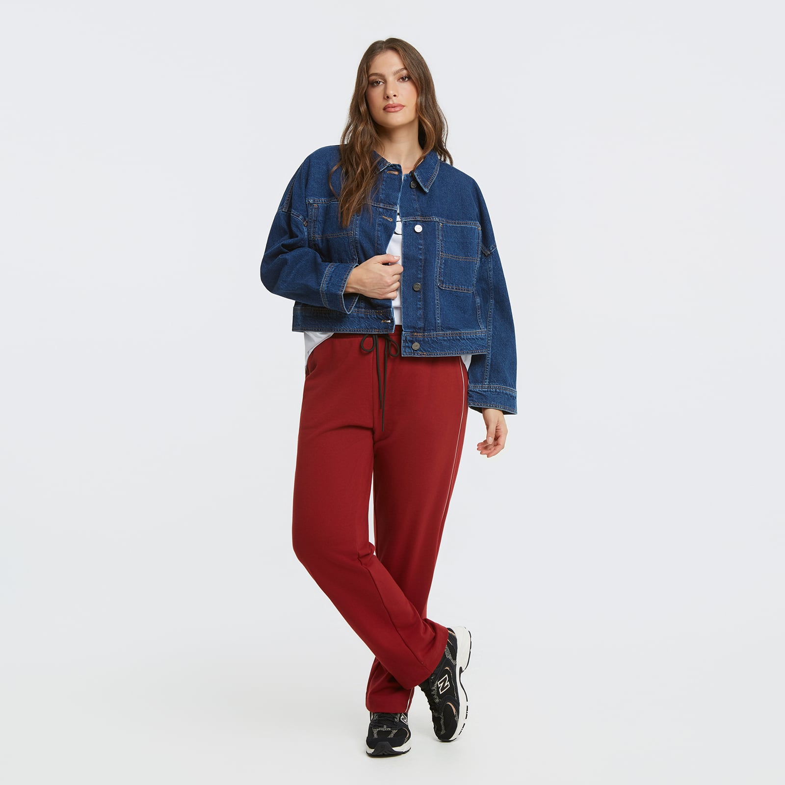 MAT FASHION Παντελόνι jogger με ρίγα στο πλάϊ