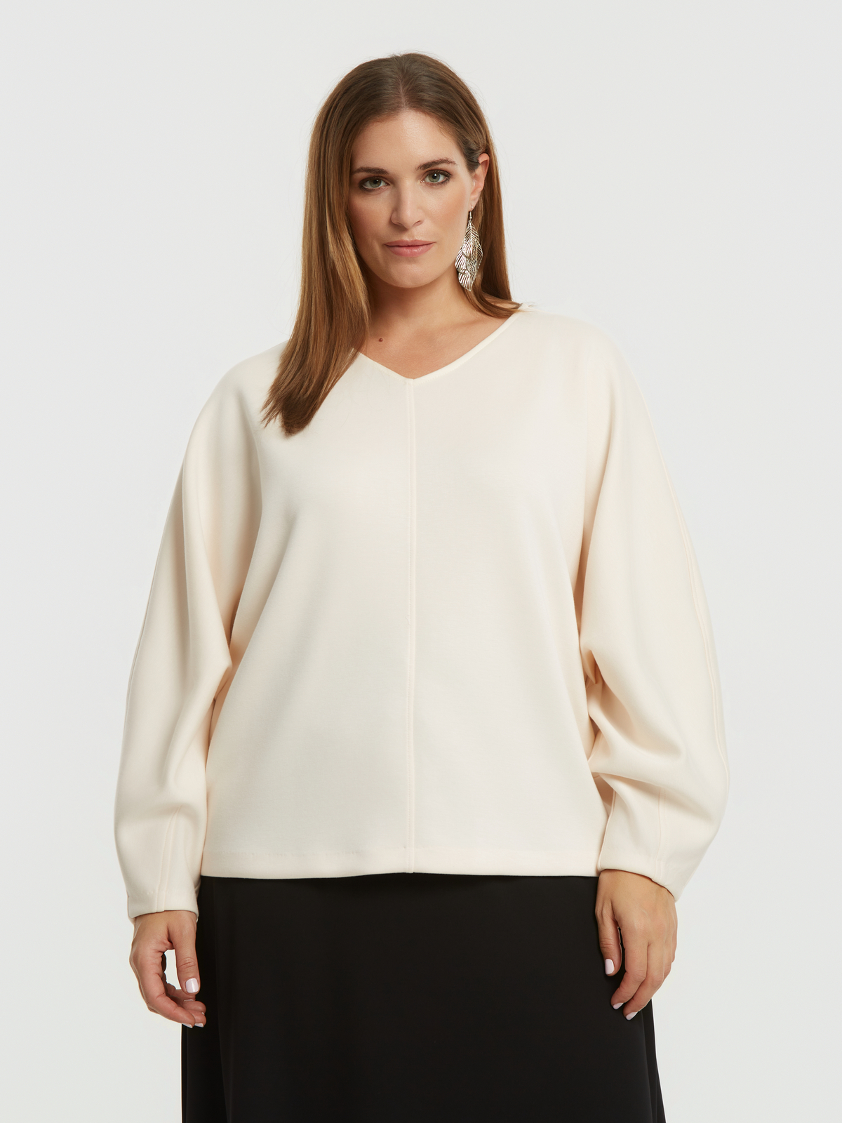 Μπλούζα φούτερ με V-λαιμόκοψη φωτογραφία