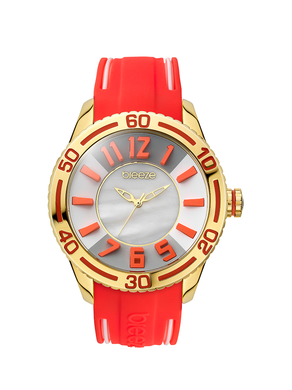 Ρολόι Miami Twist Gold Orange Rubber Strap φωτογραφία