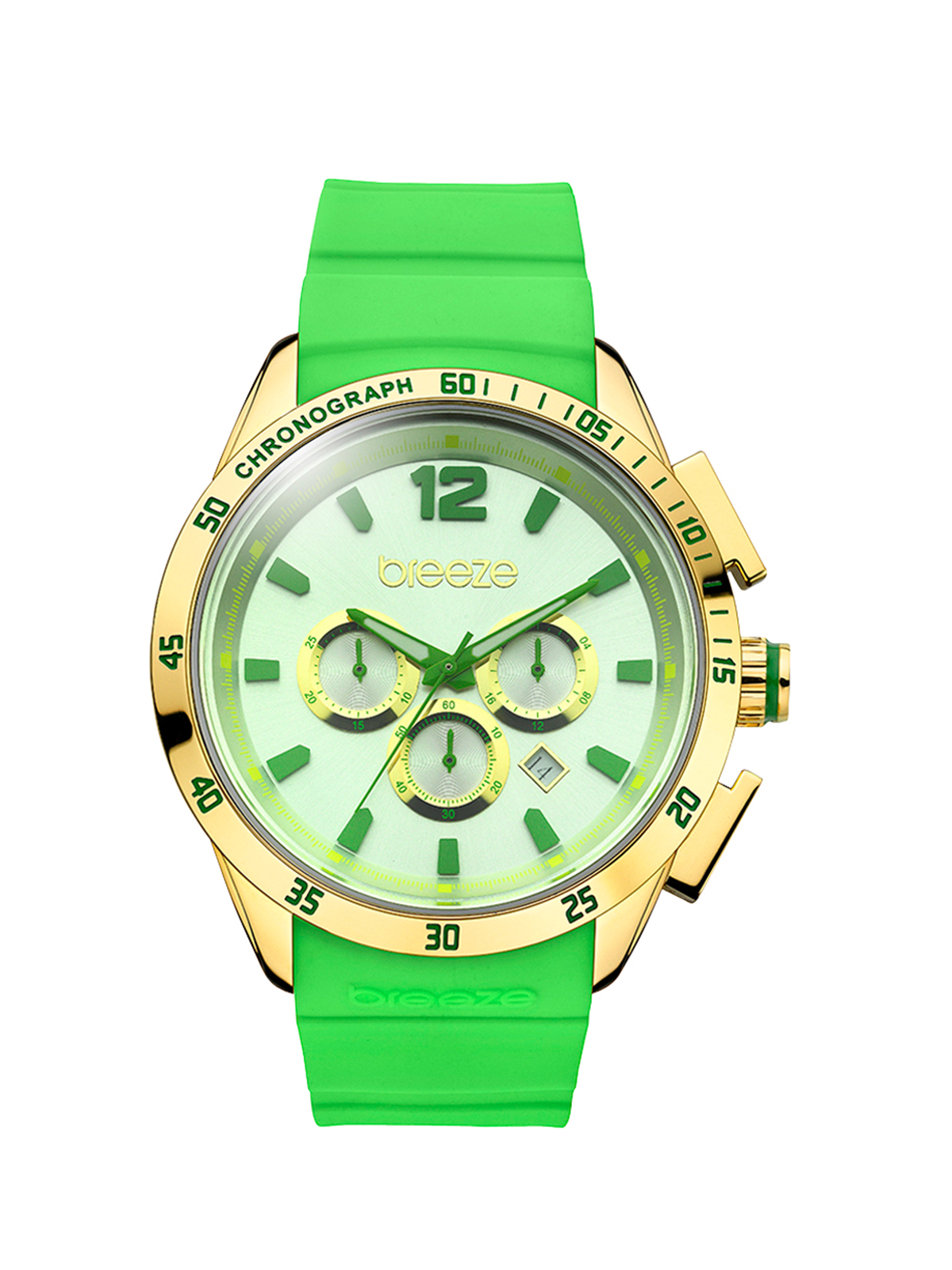 Ρολόι Popsicles Chrono Gold Green Rubber Strap φωτογραφία