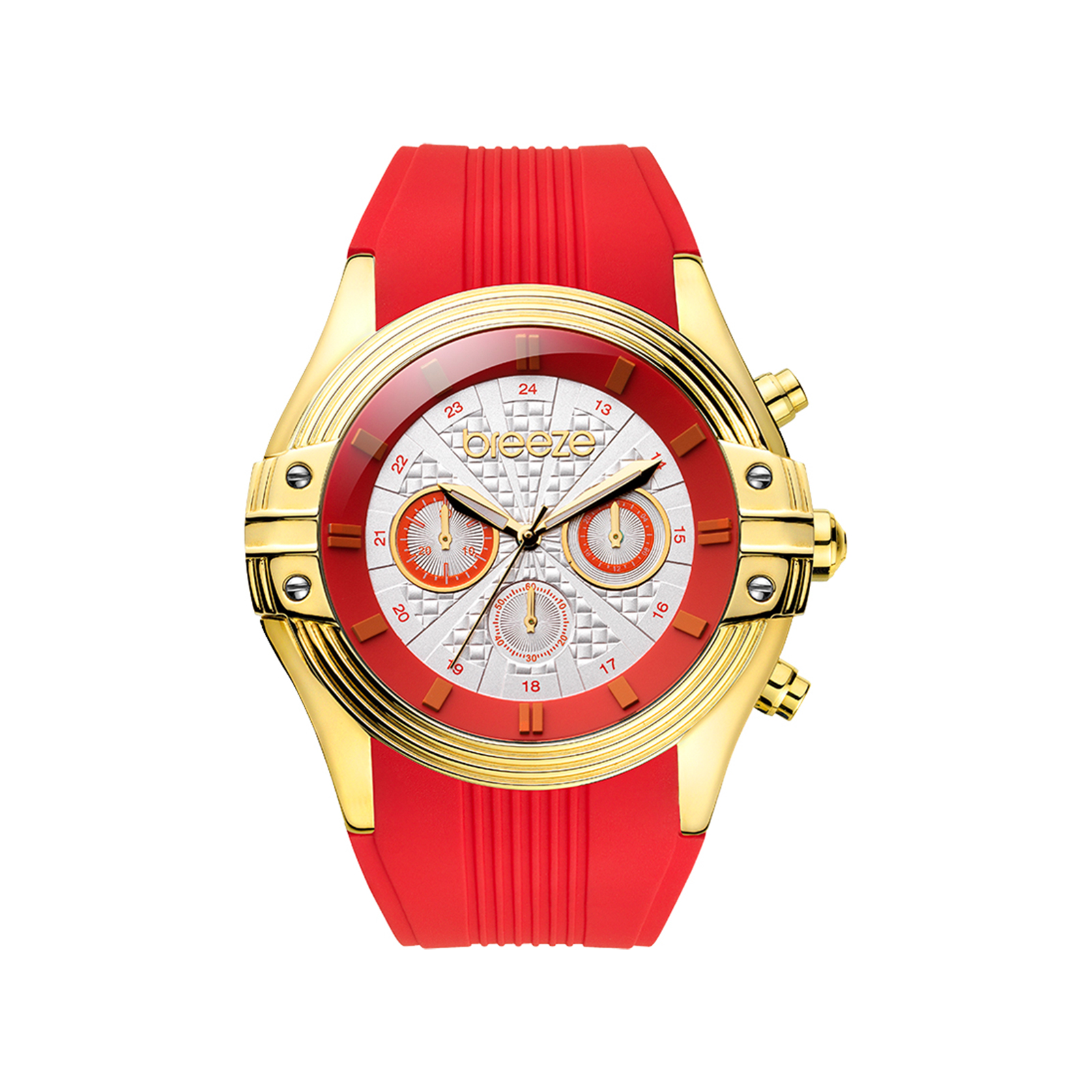 BREEZE Ρολόι City Sleek Chrono Rubber Strap