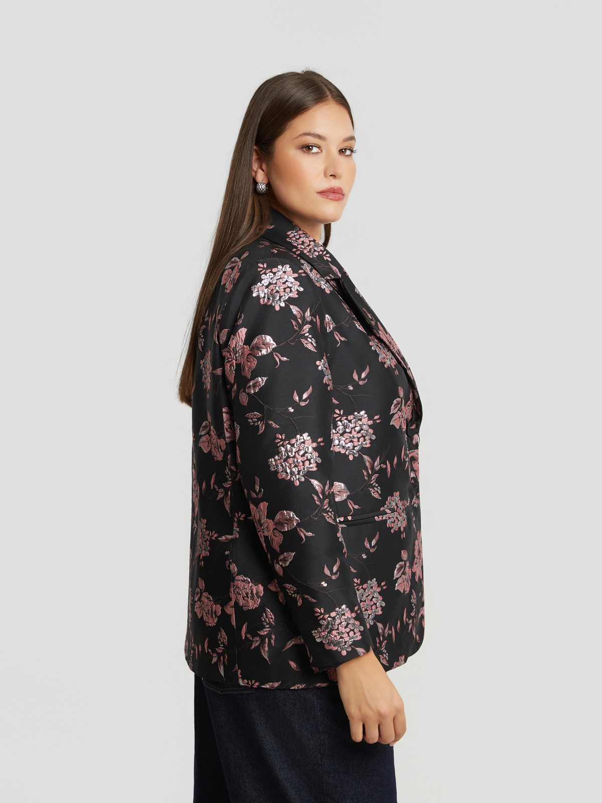 Ζακάρ σακάκι με φλοράλ σχέδιο φωτογραφία