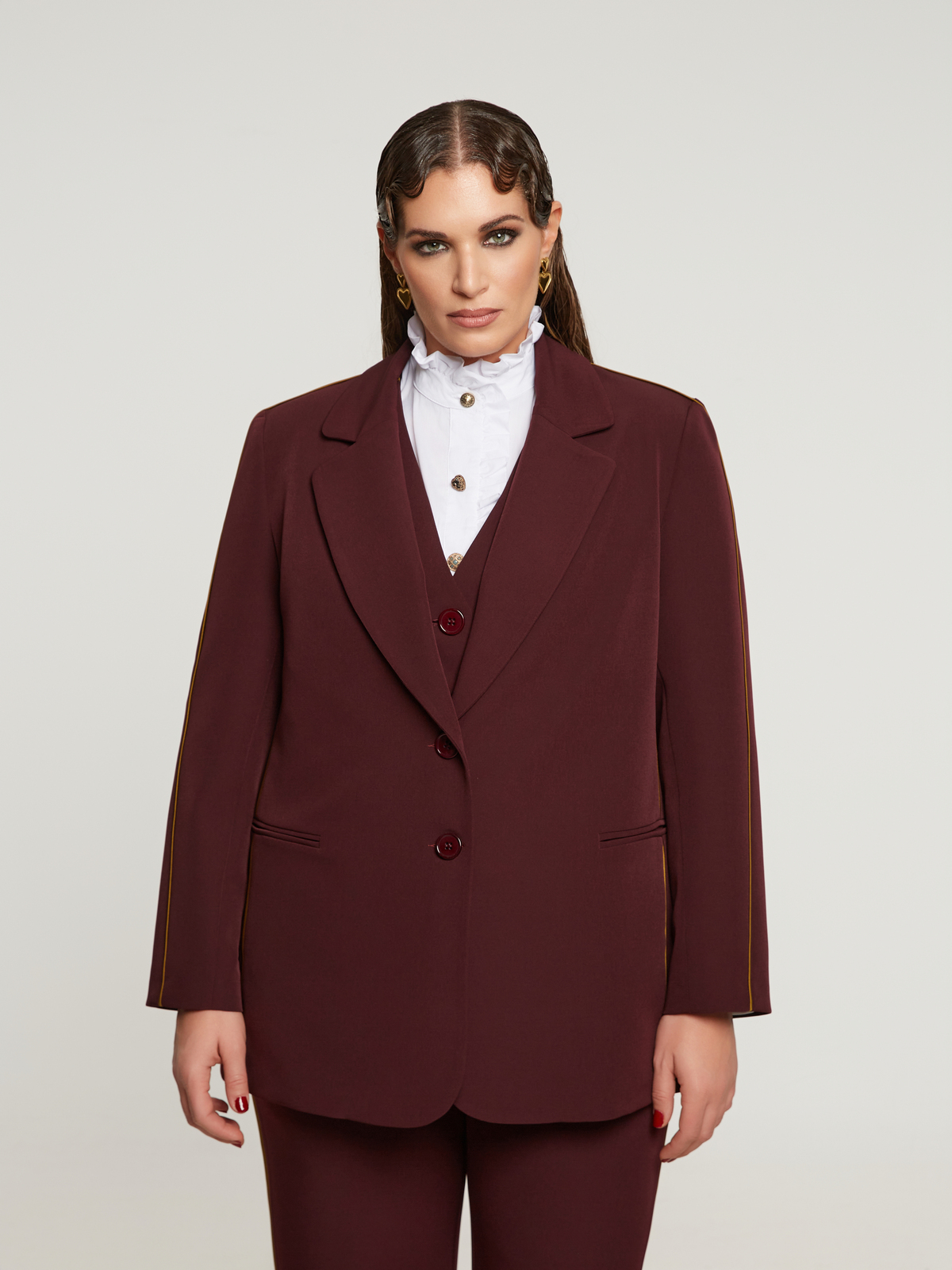 Σακάκι με ρίγες στο πλάι φωτογραφία