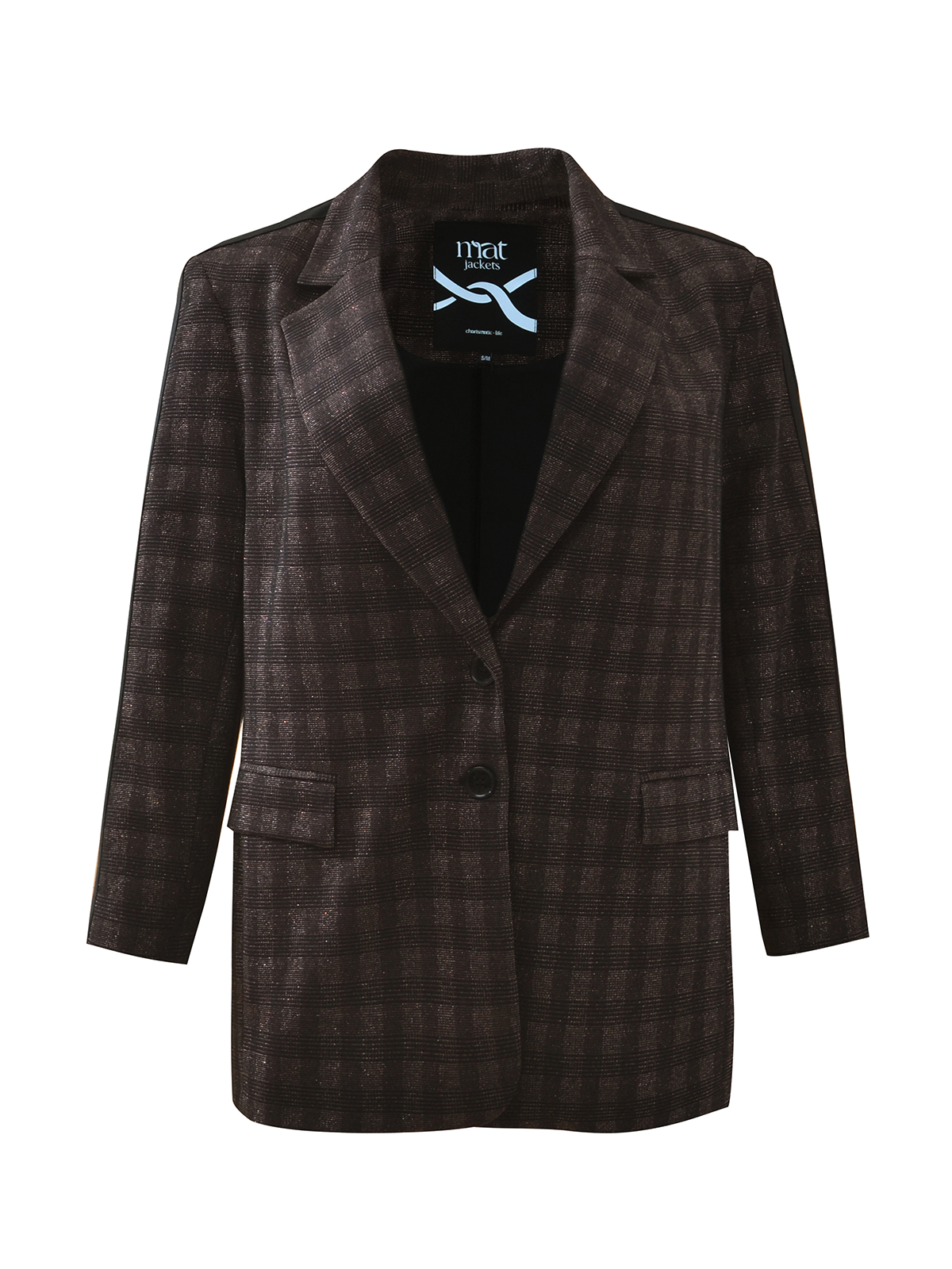 Καρό σακάκι με λεπτομέρεια lurex φωτογραφία