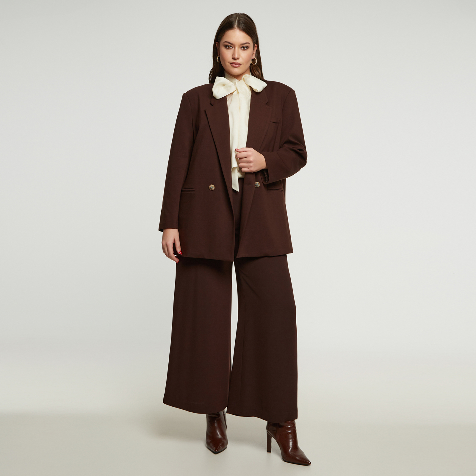 MAT FASHION Σταυρωτό σακάκι με βισκόζη