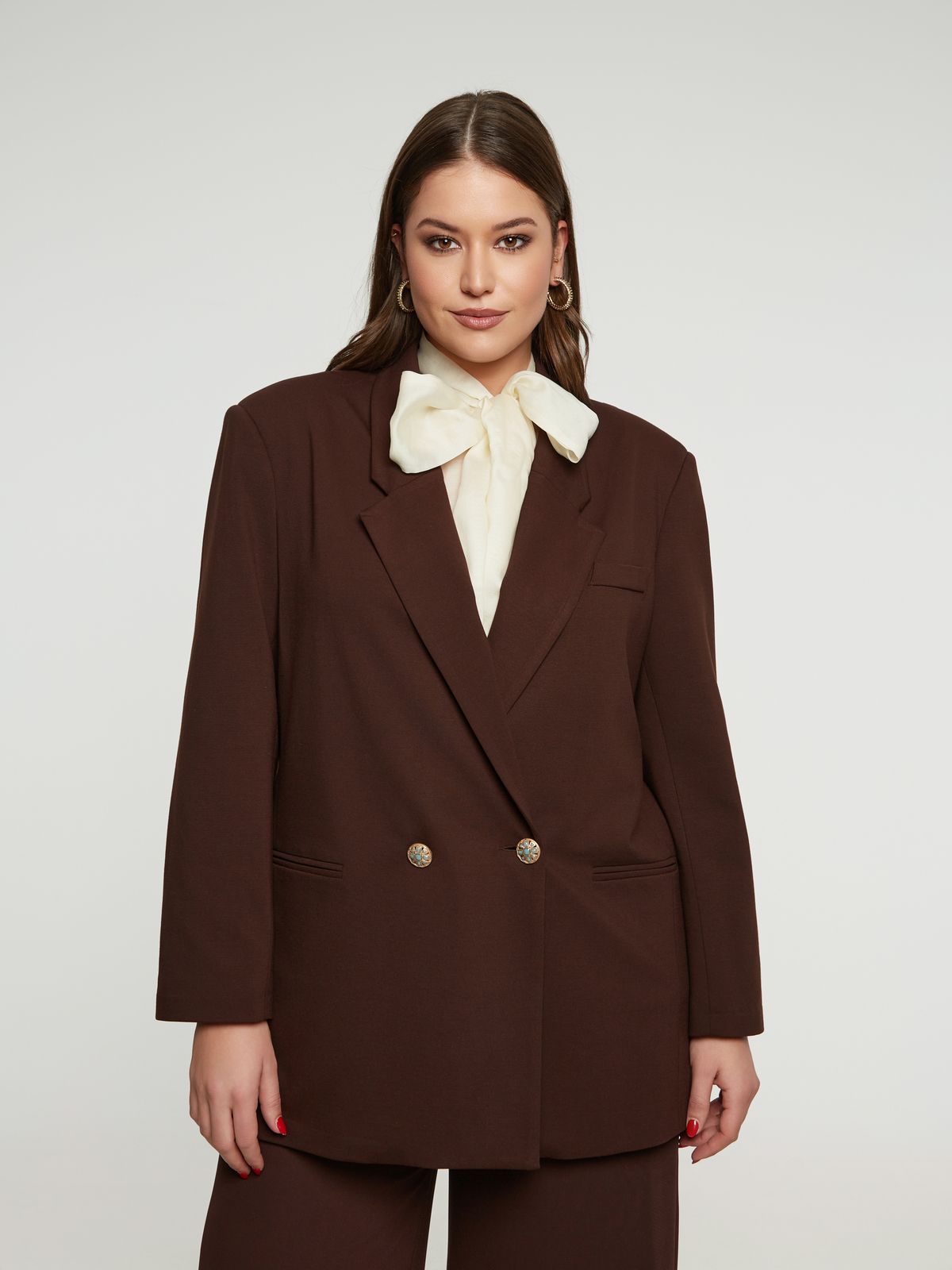 Σταυρωτό σακάκι με βισκόζη φωτογραφία