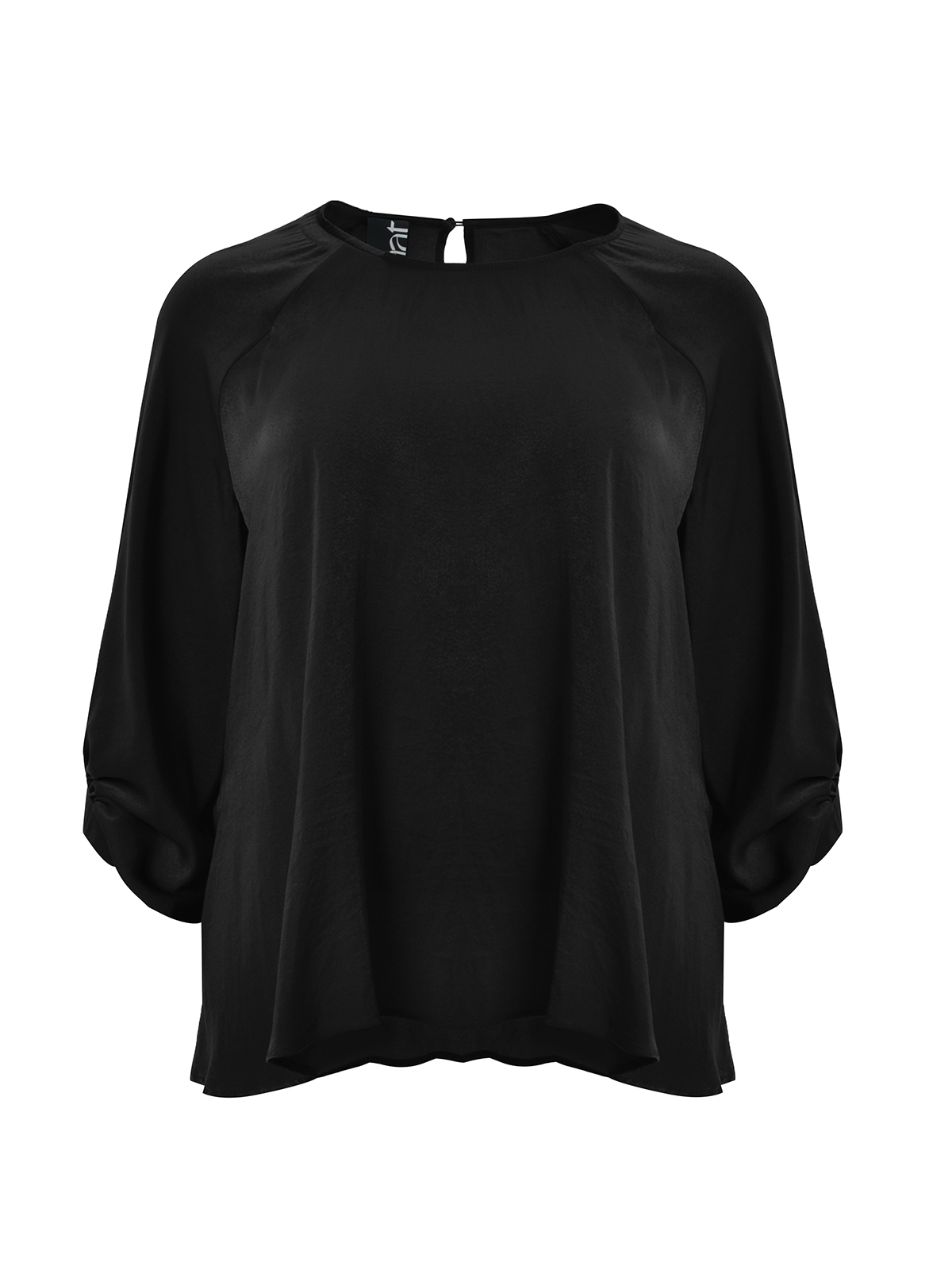 Μπλούζα σατέν με μπαλούν μανίκι φωτογραφία