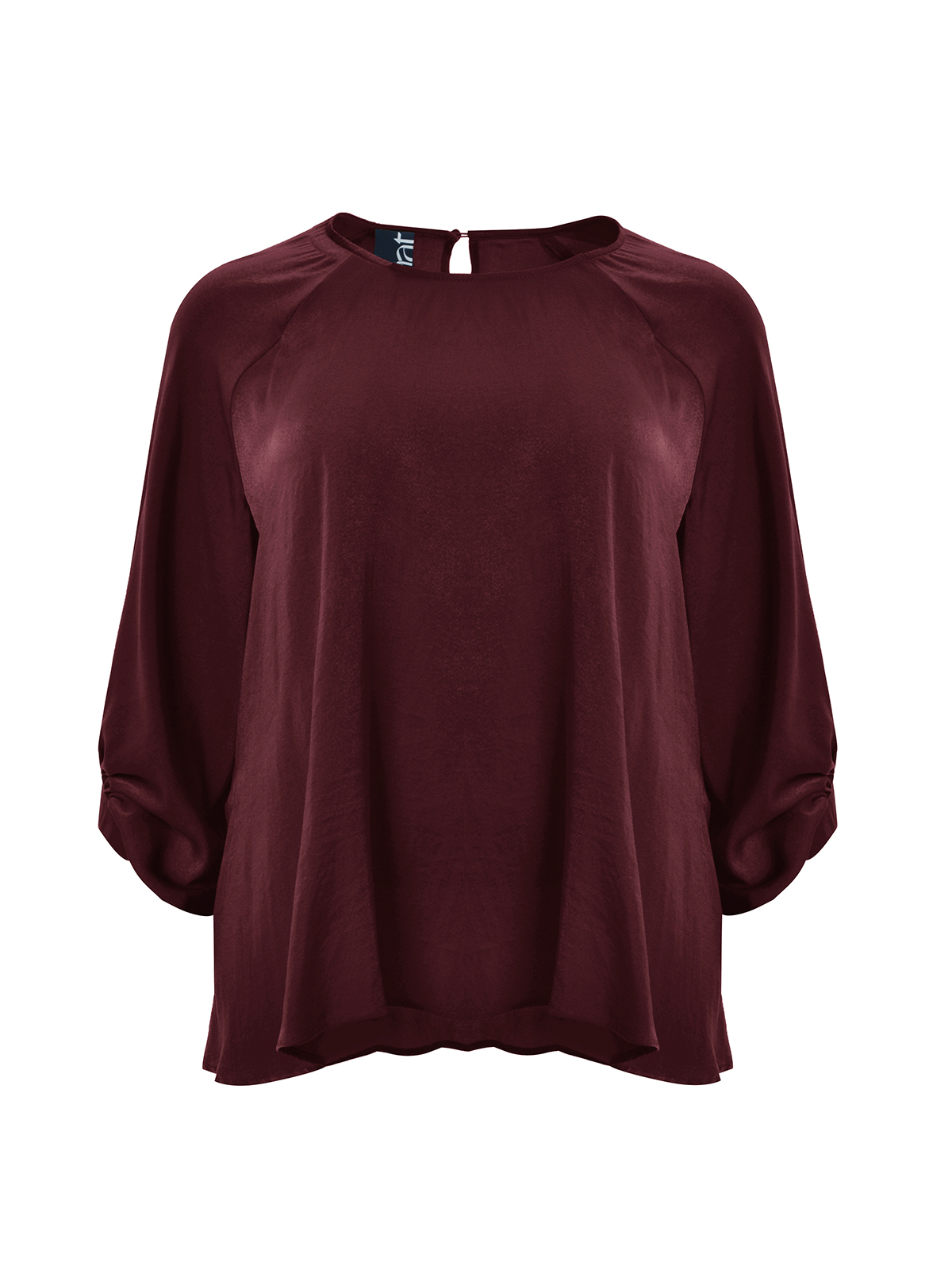 Μπλούζα σατέν με μπαλούν μανίκι φωτογραφία