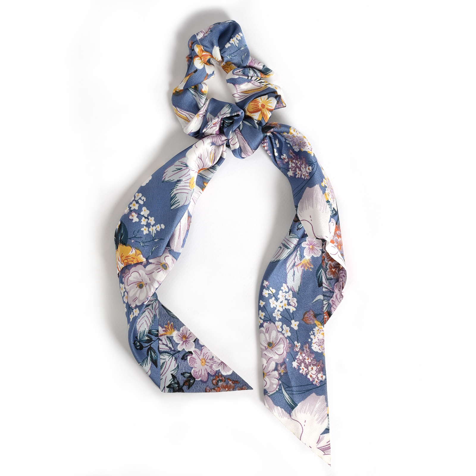 Σατέν scrunchie με equestrian σχέδιο και πέρλα