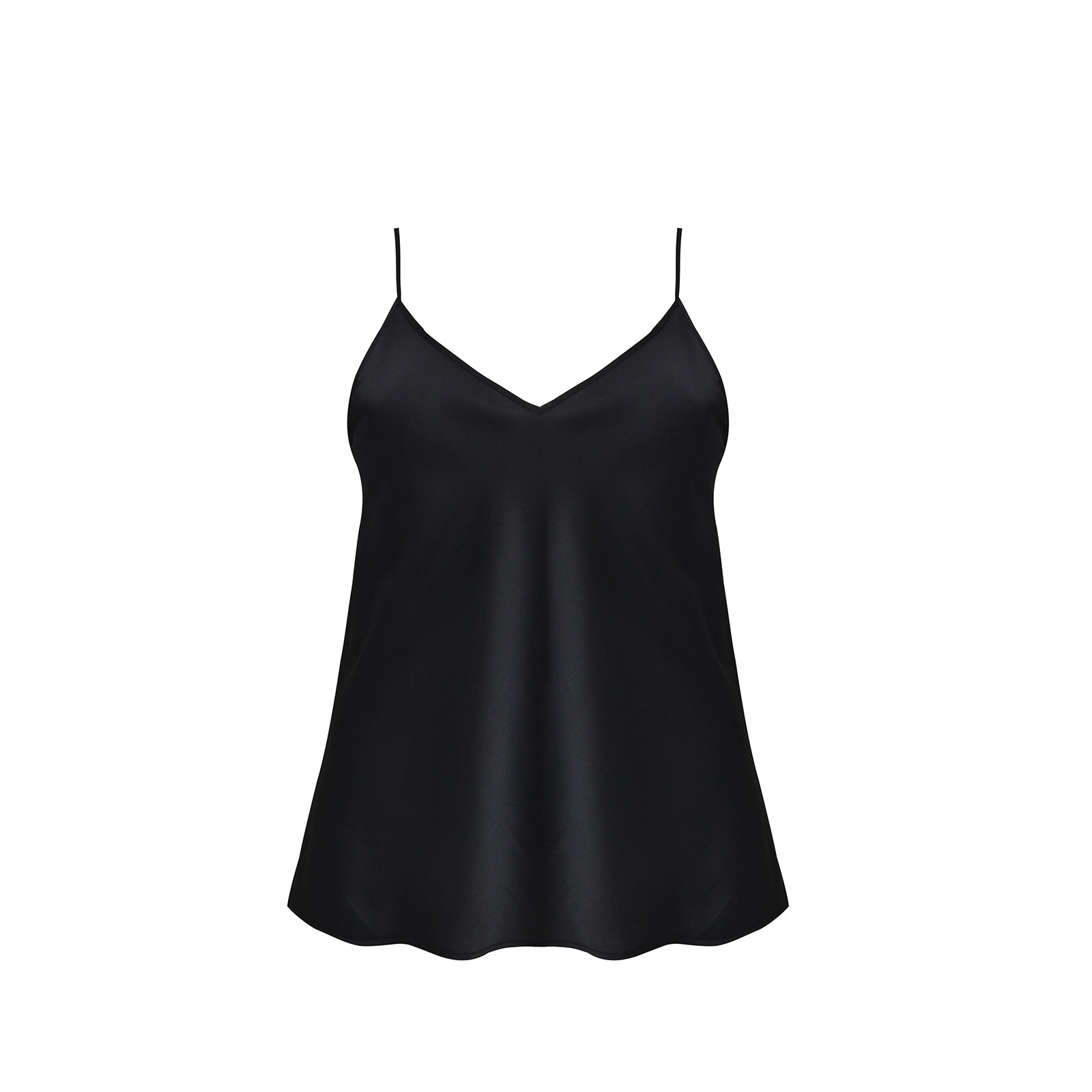 Satin tank top with adjustable straps