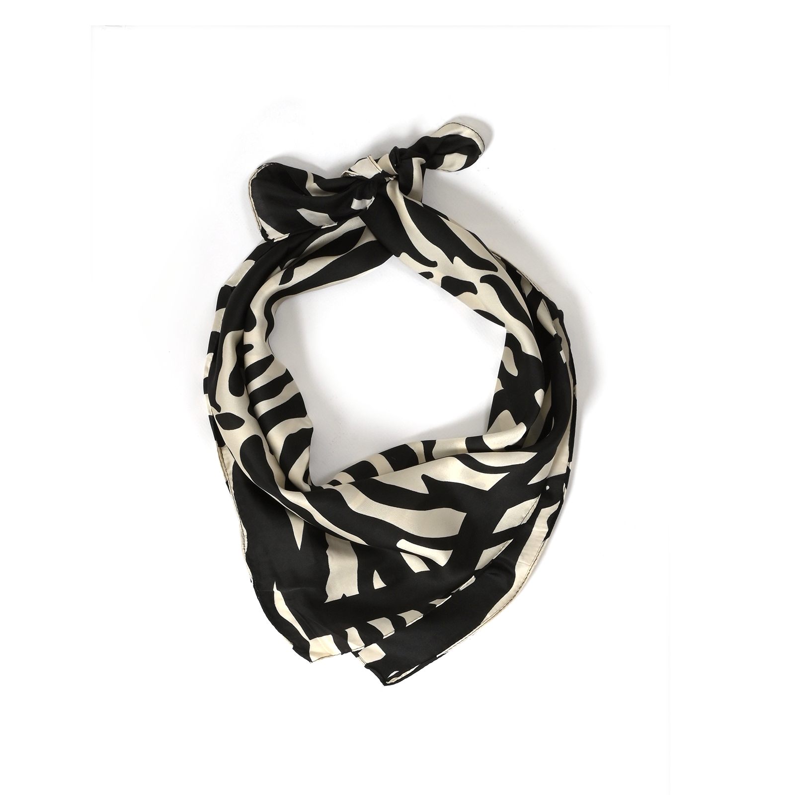 Σατέν φουλάρι με zebra τύπωμα