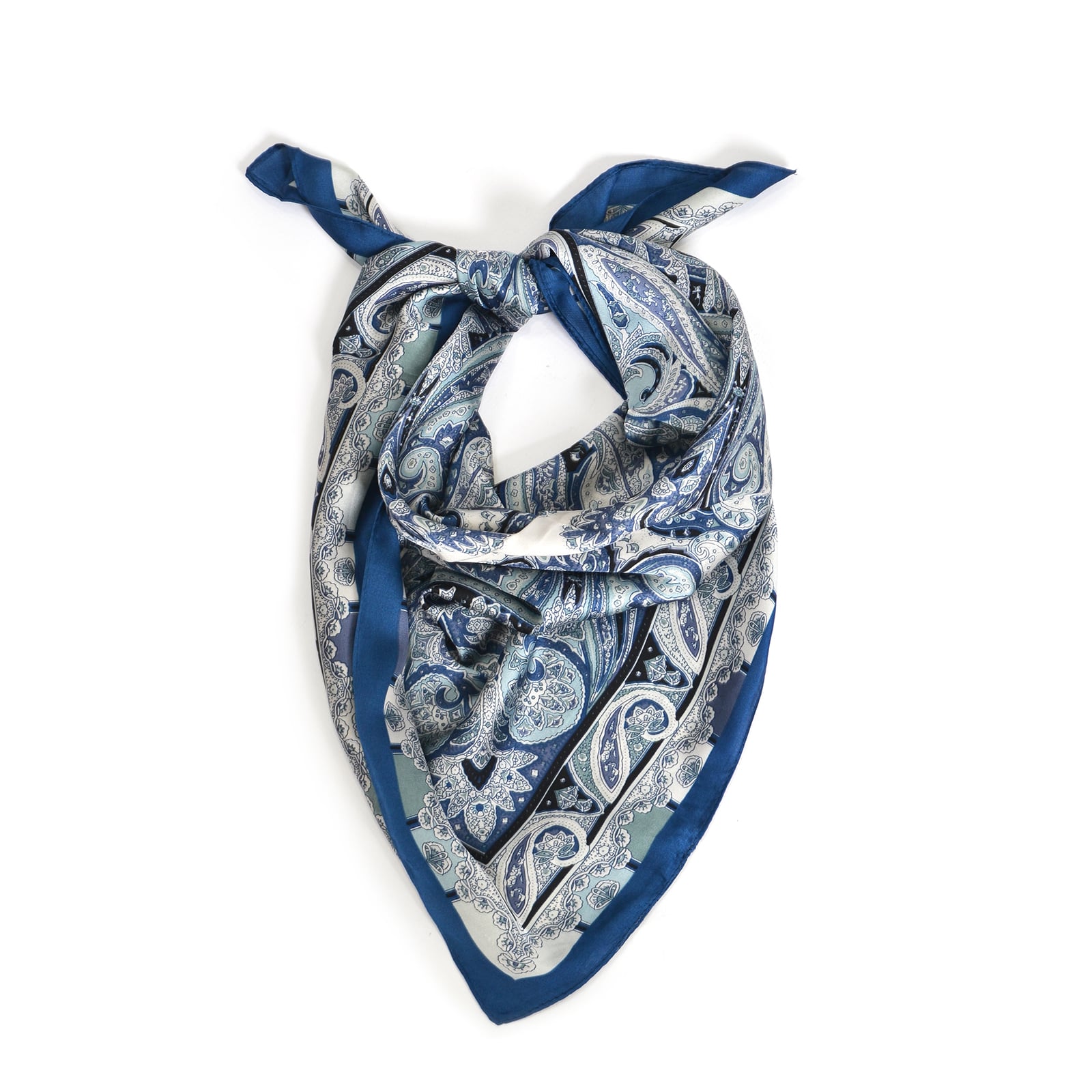 Σατέν φουλάρι με paisley τύπωμα