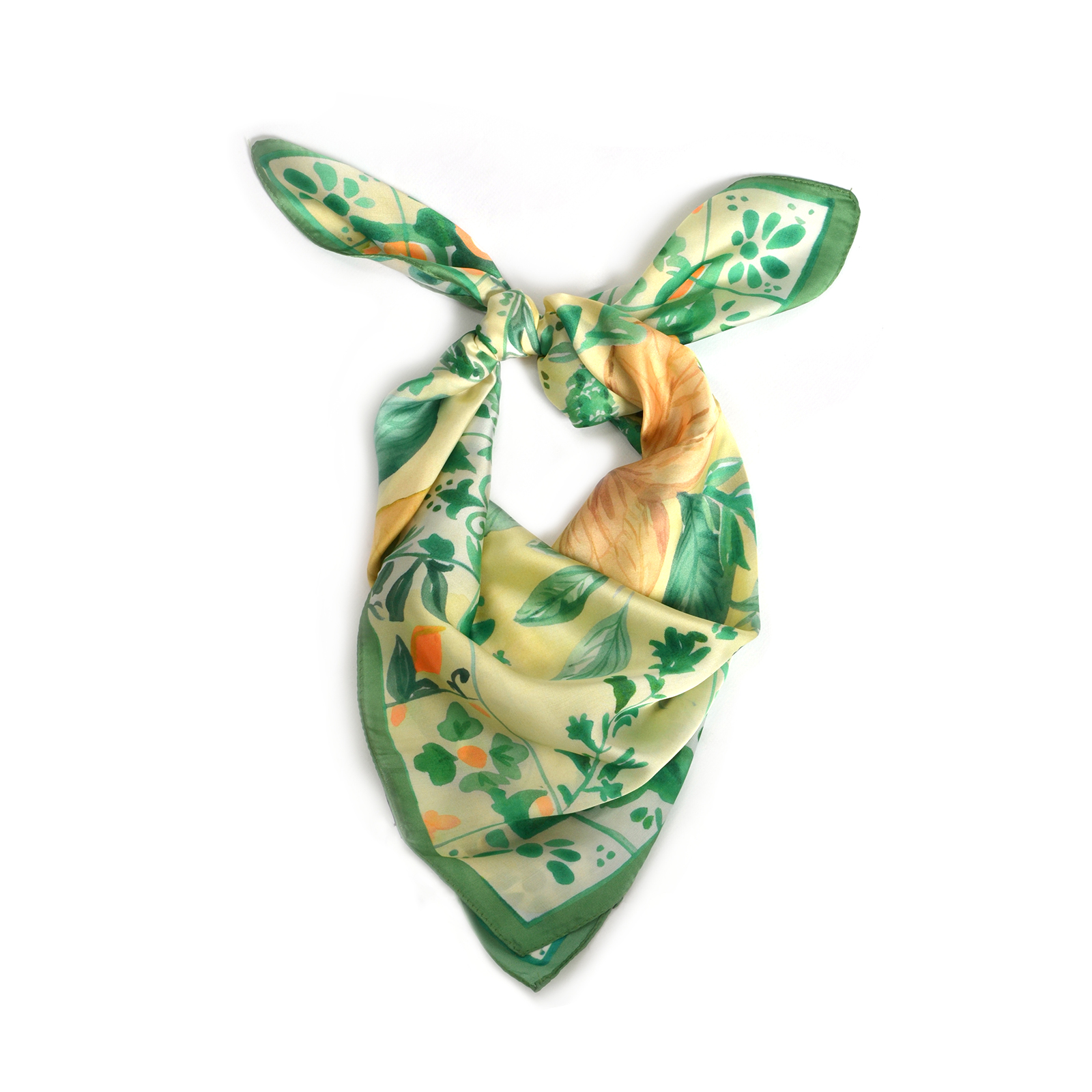 Σατέν φουλάρι με floral print