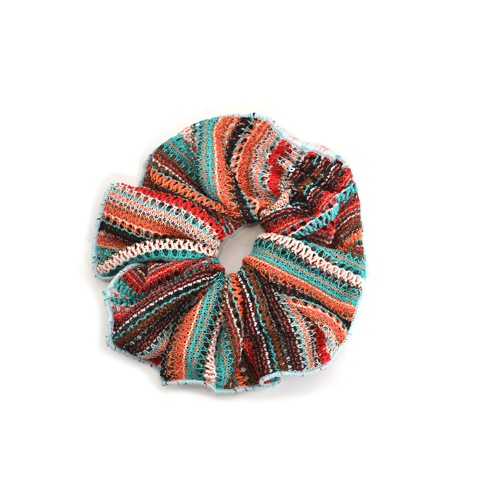 Stripe crochet scrunchie