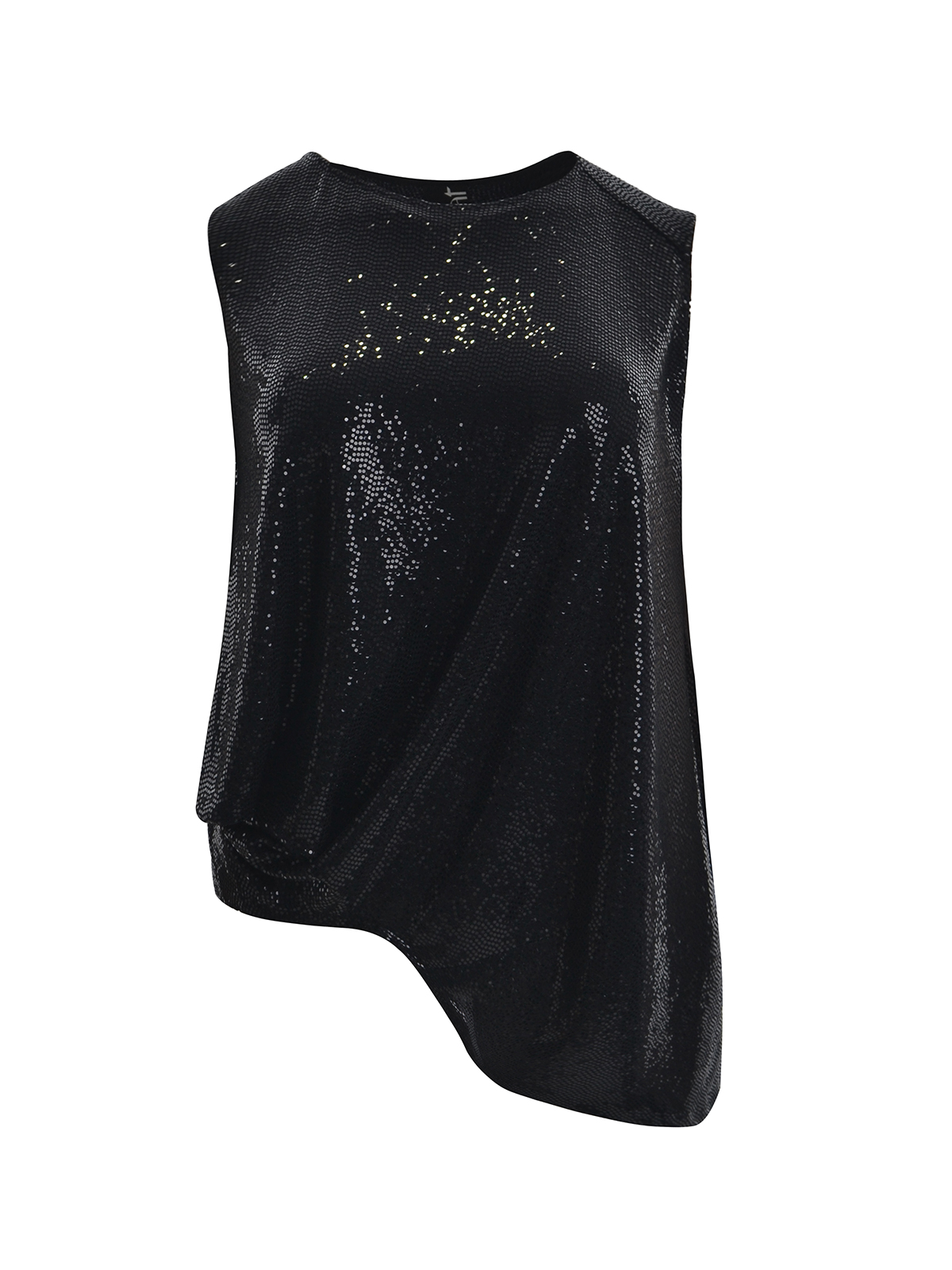 Ασύμμετρο αμάνικο τοπ με παγιέτες φωτογραφία