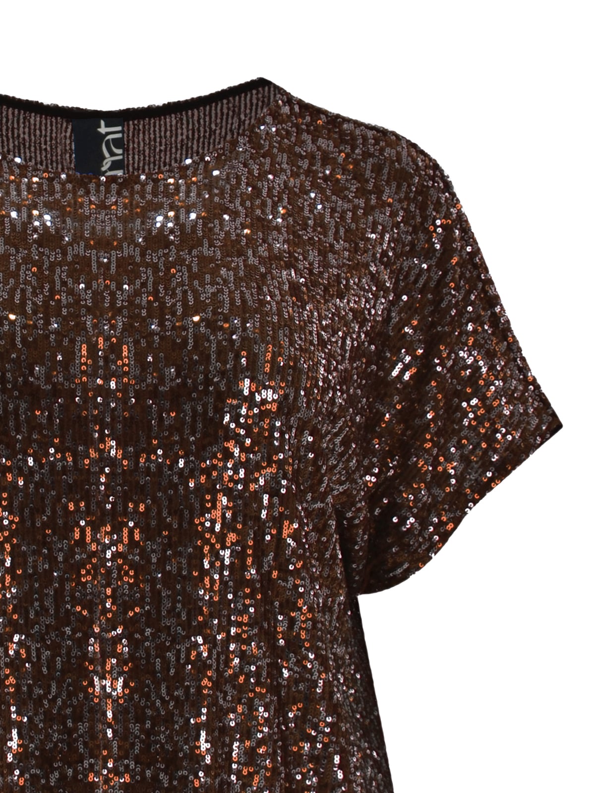 Κοντομάνικη μπλούζα με παγιέτες φωτογραφία