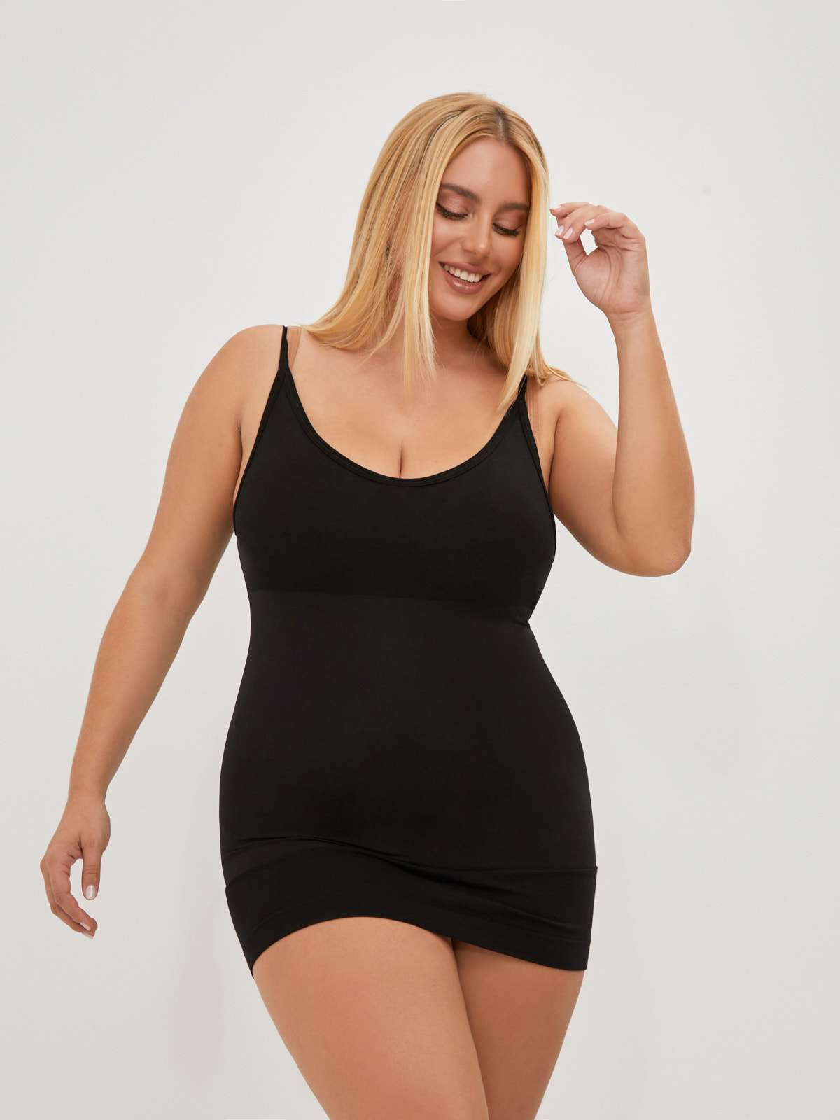 Shapewear αμάνικο τοπ σε μαύρο φωτογραφία