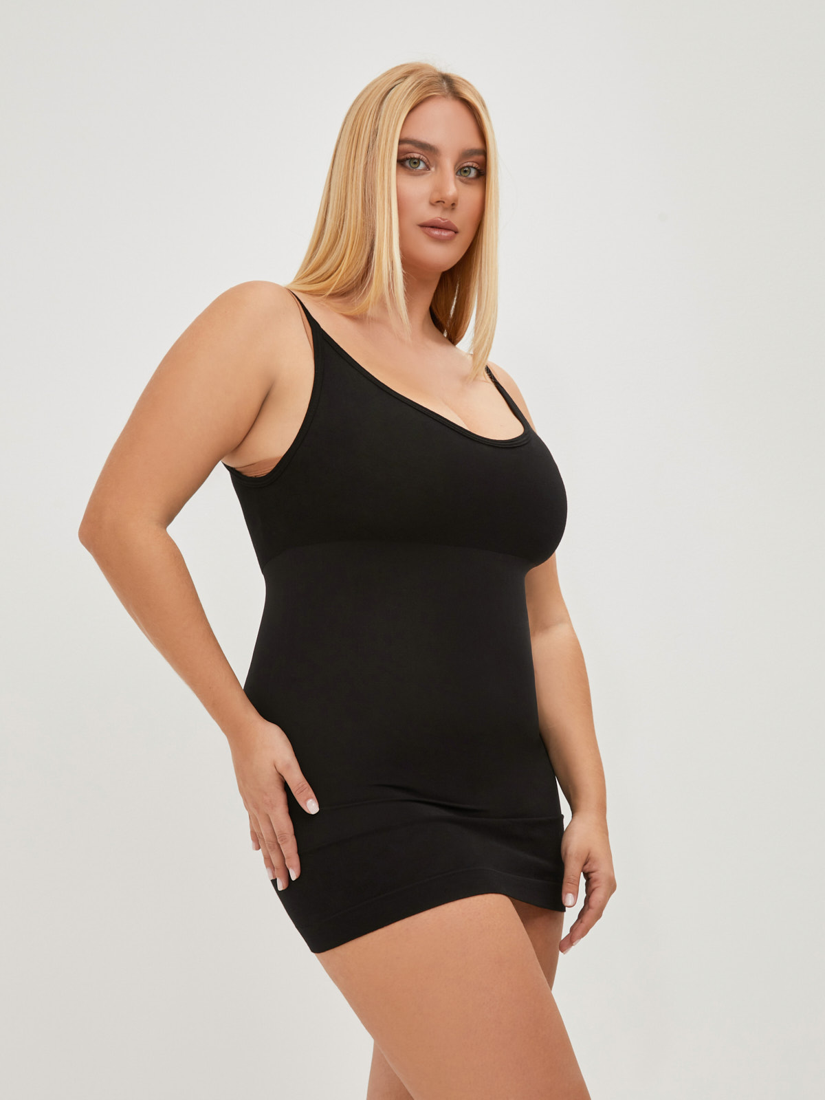 Shapewear αμάνικο τοπ σε μαύρο φωτογραφία