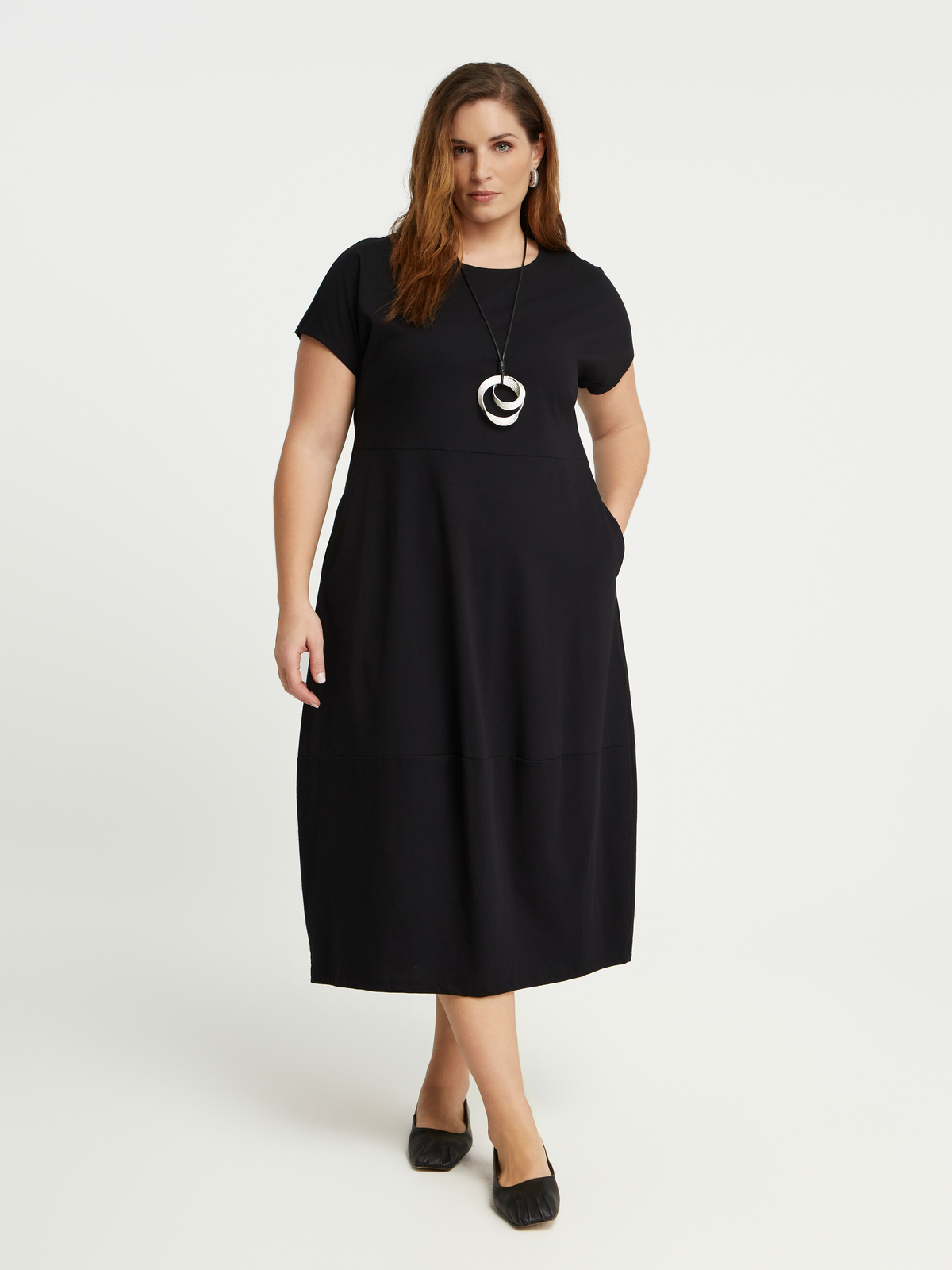 Maxi φόρεμα βαμβακερό με κοντό μανίκι φωτογραφία