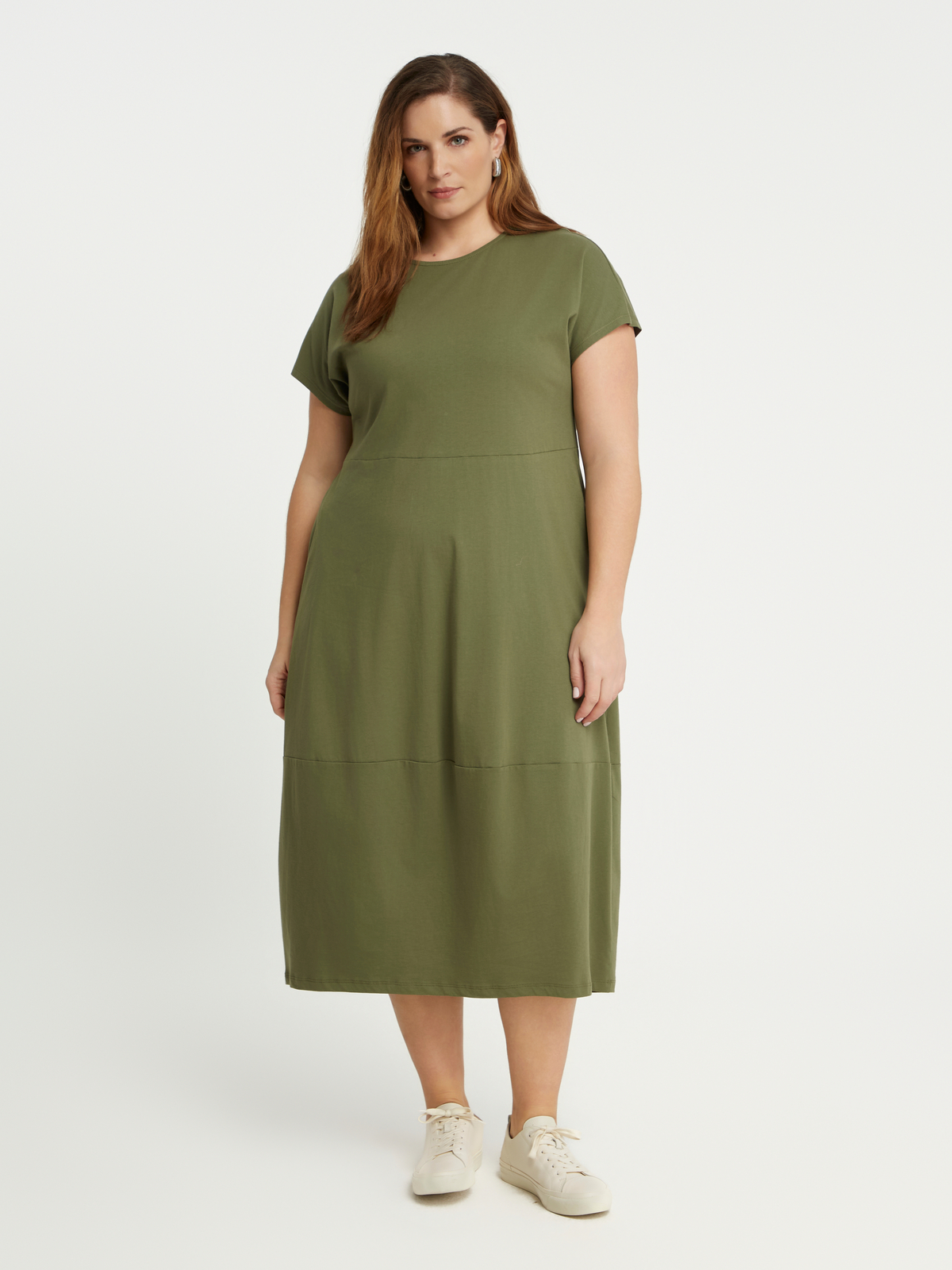 Maxi φόρεμα βαμβακερό με κοντό μανίκι φωτογραφία