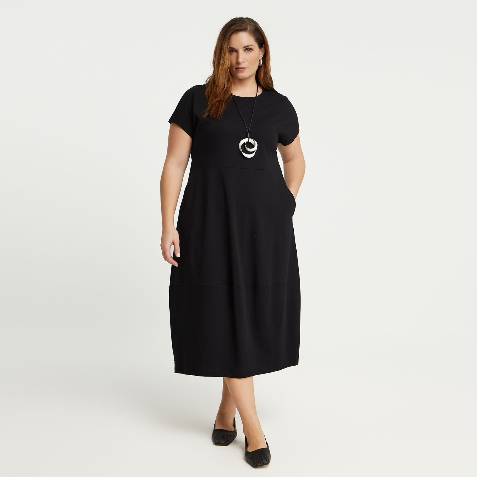 Short-sleeve cotton dress
