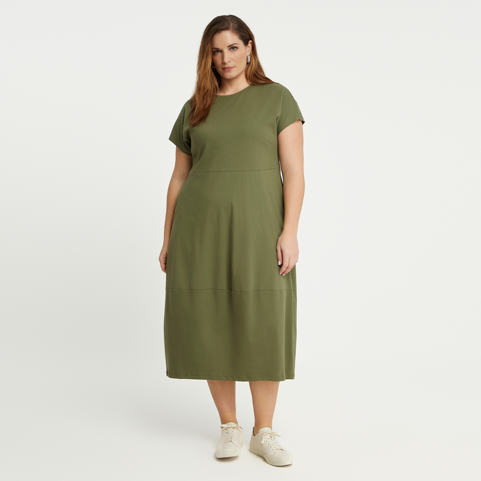 Short-sleeve cotton dress