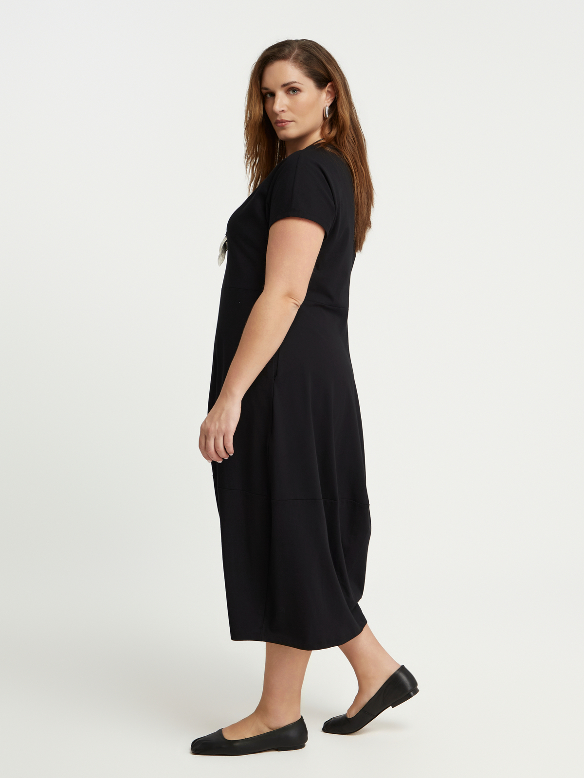 Maxi φόρεμα βαμβακερό με κοντό μανίκι φωτογραφία