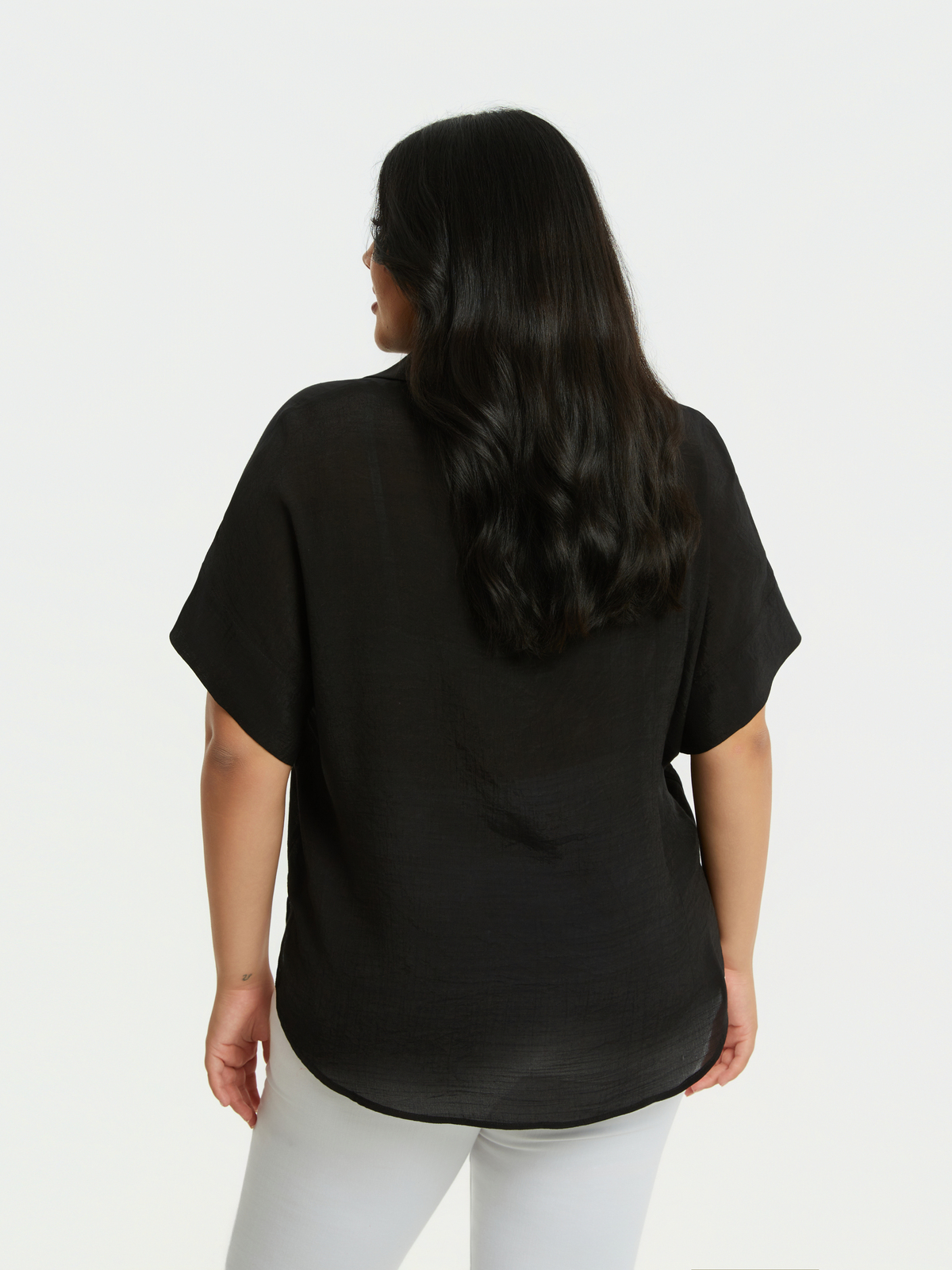 Πουκάμισο με τσέπες και δέσιμο μπροστά φωτογραφία