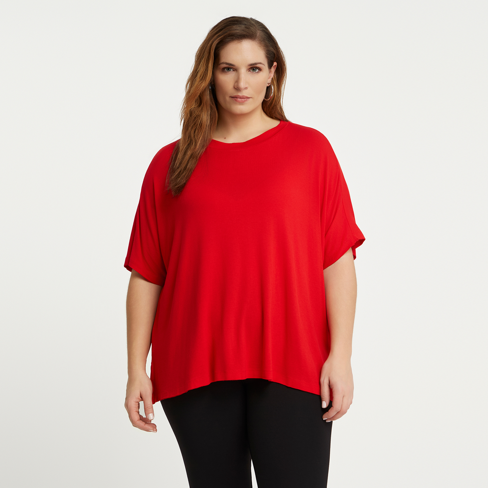 Short-sleeve viscose t-shirt