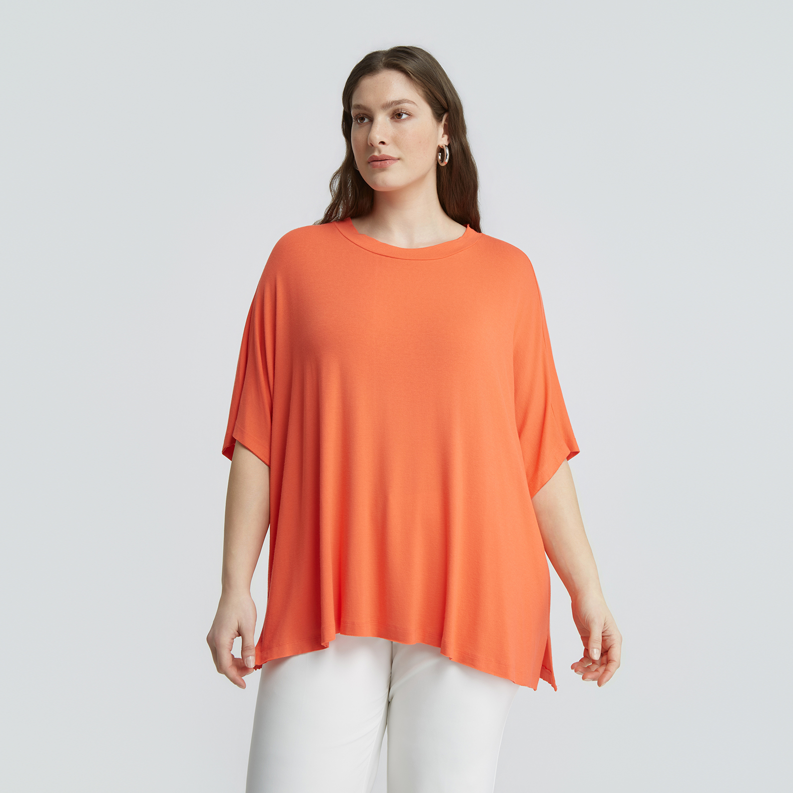 Short-sleeve viscose t-shirt