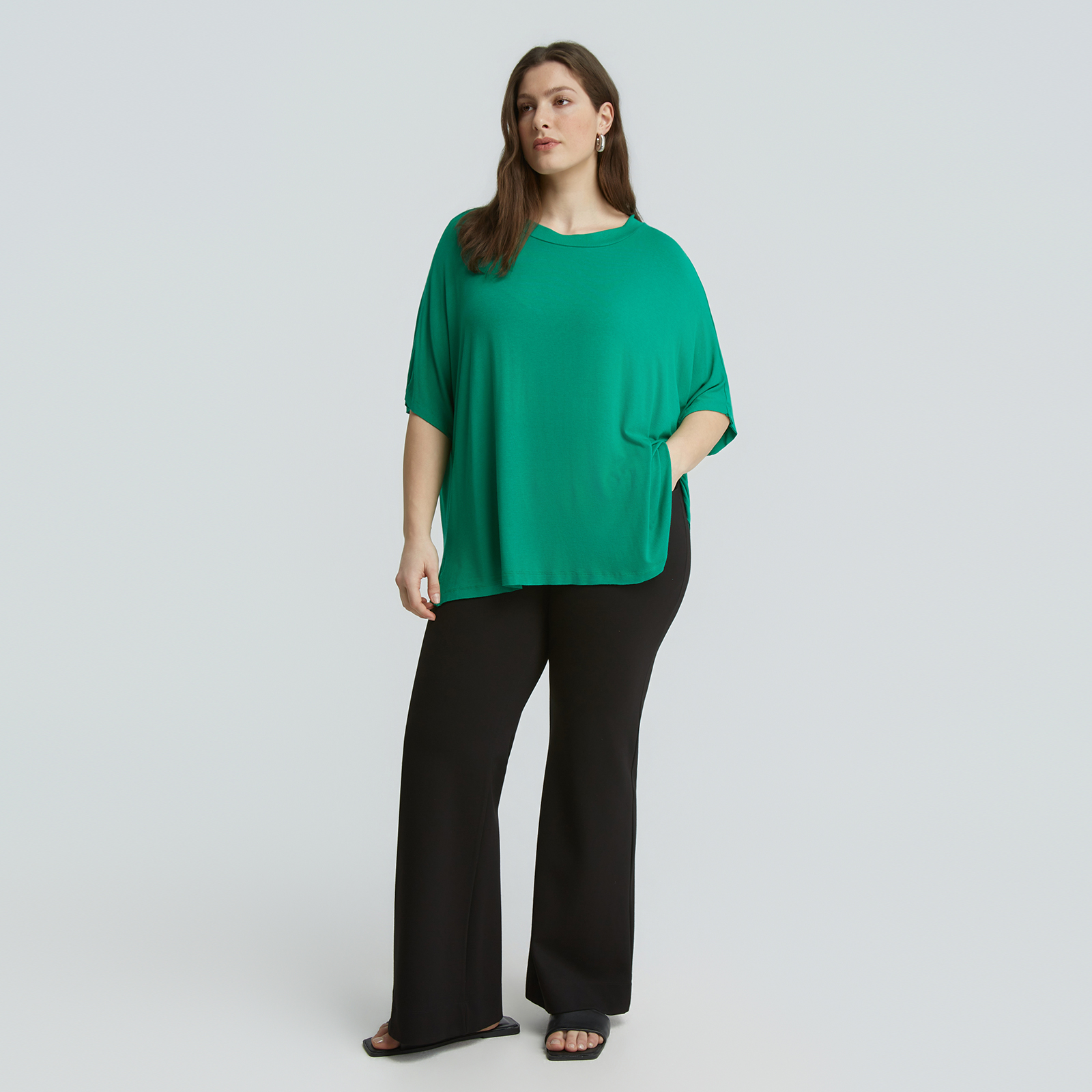 Short-sleeve viscose t-shirt