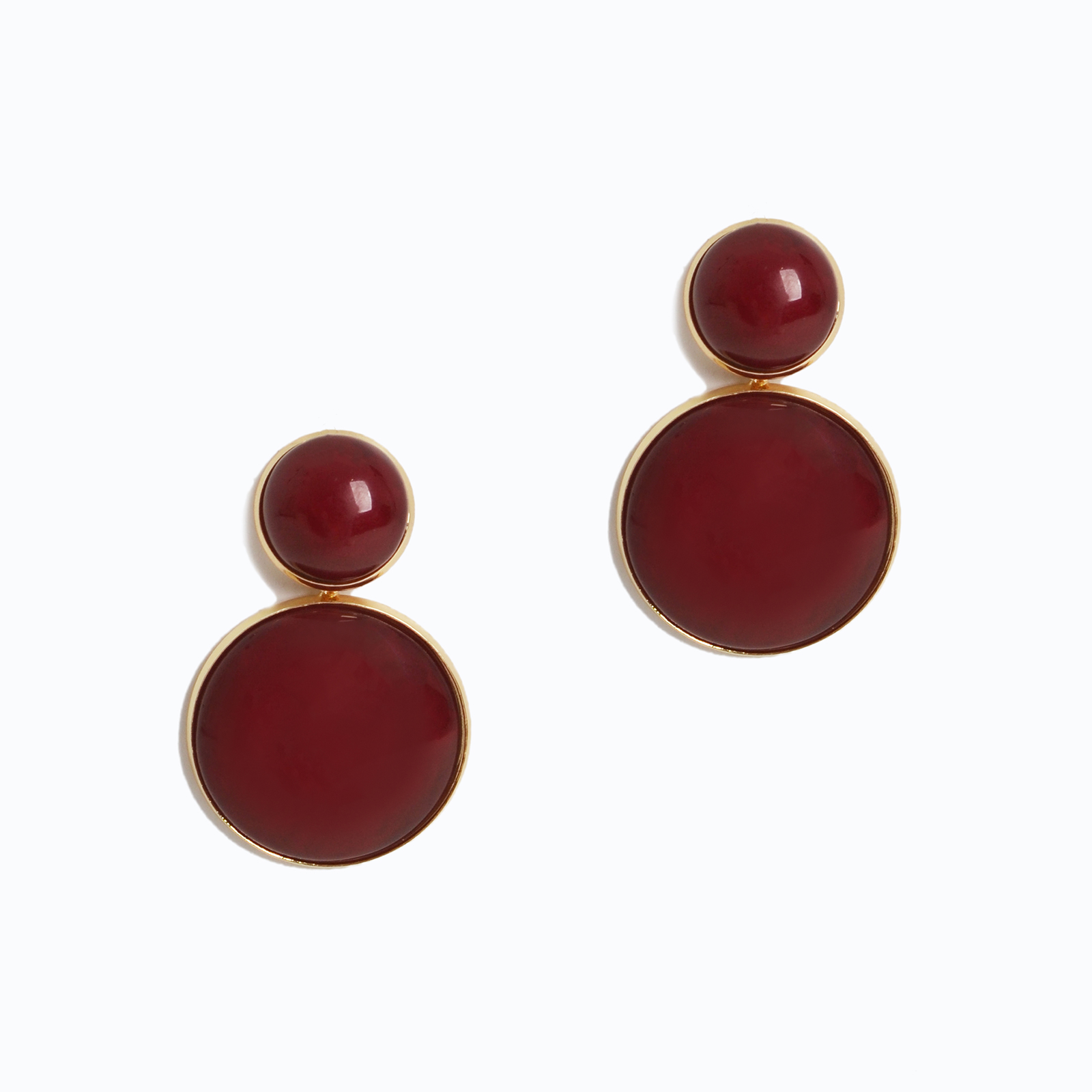 Double-drop statement earrings