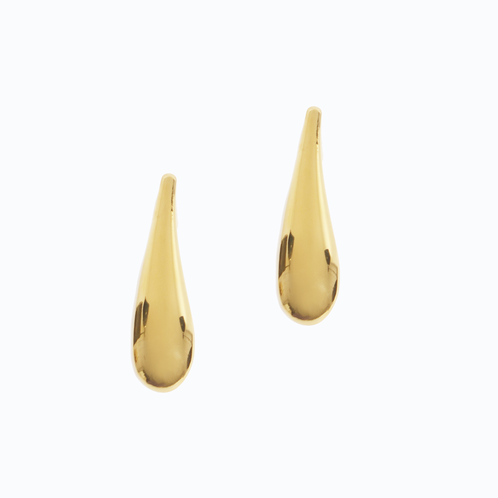 Sleek gold-tone drop earrings