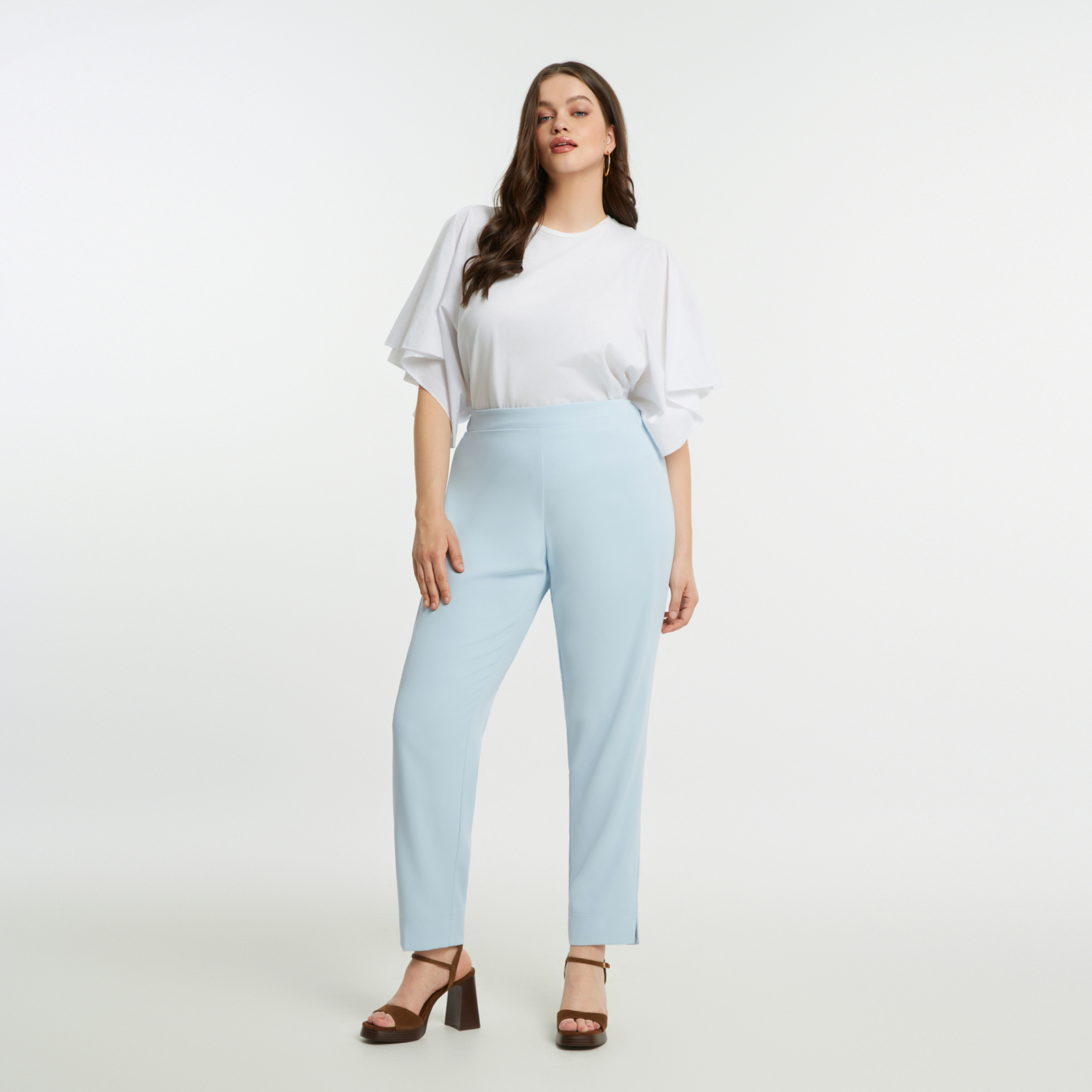 Slim ankle-length trousers with stretch comfort
