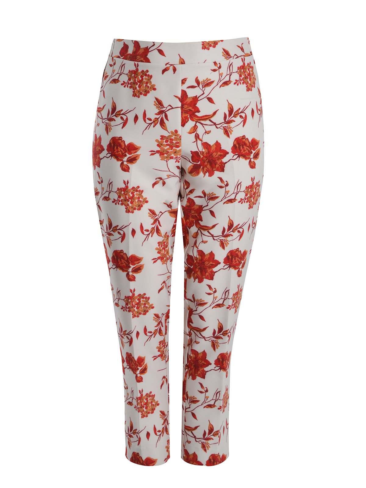 Slim-fit παντελόνι με φλοράλ σχέδιο φωτογραφία