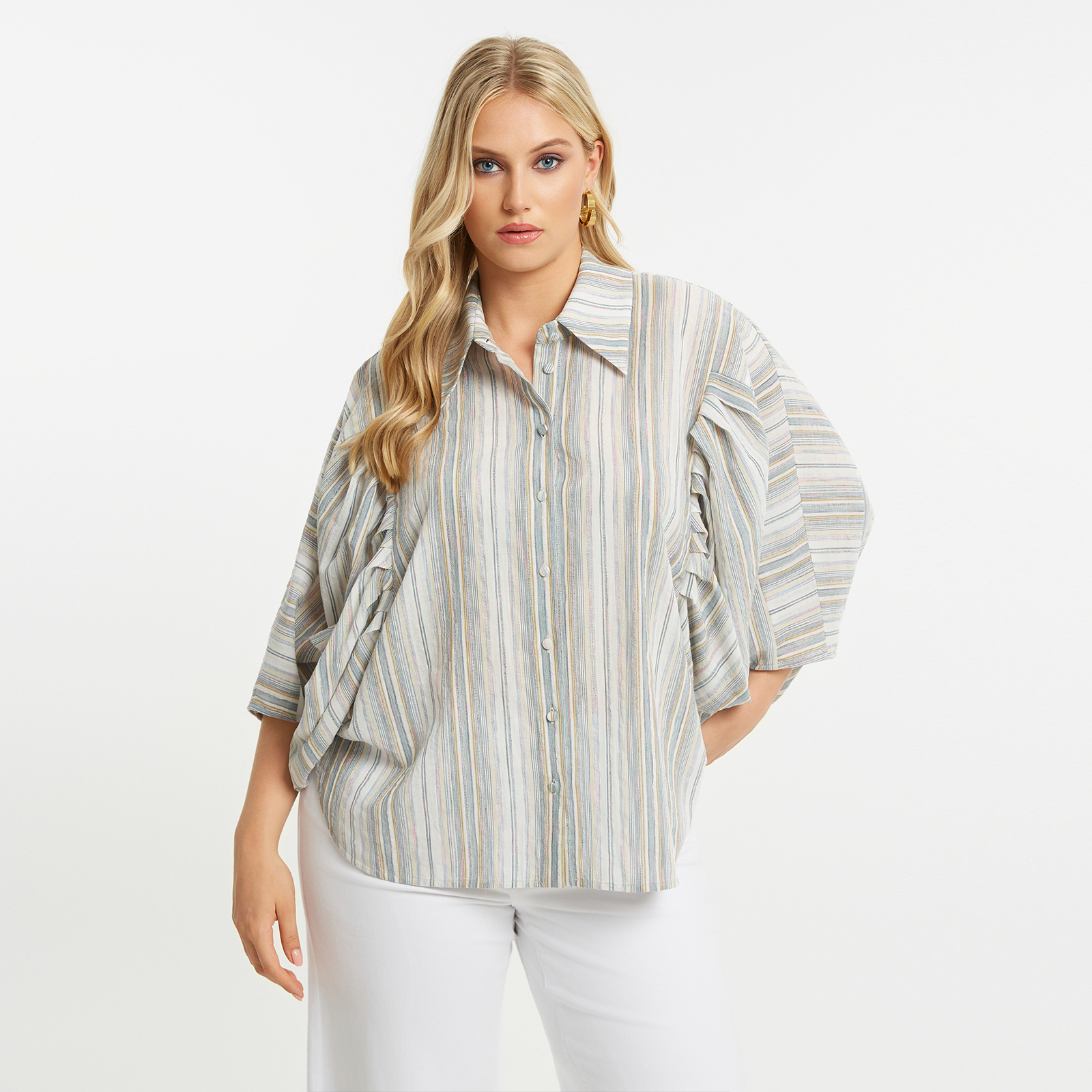 Ριγέ πουκάμισο βαμβάκι/λινό