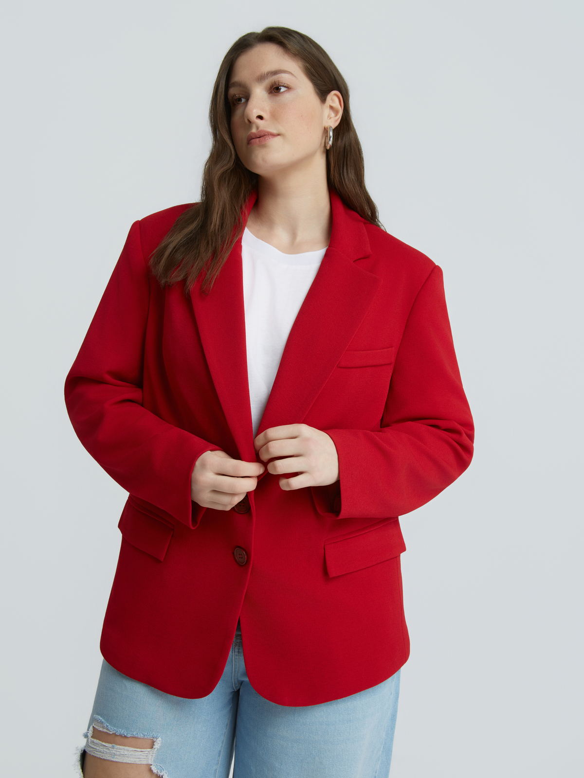 Structured σακάκι με κουμπιά φωτογραφία