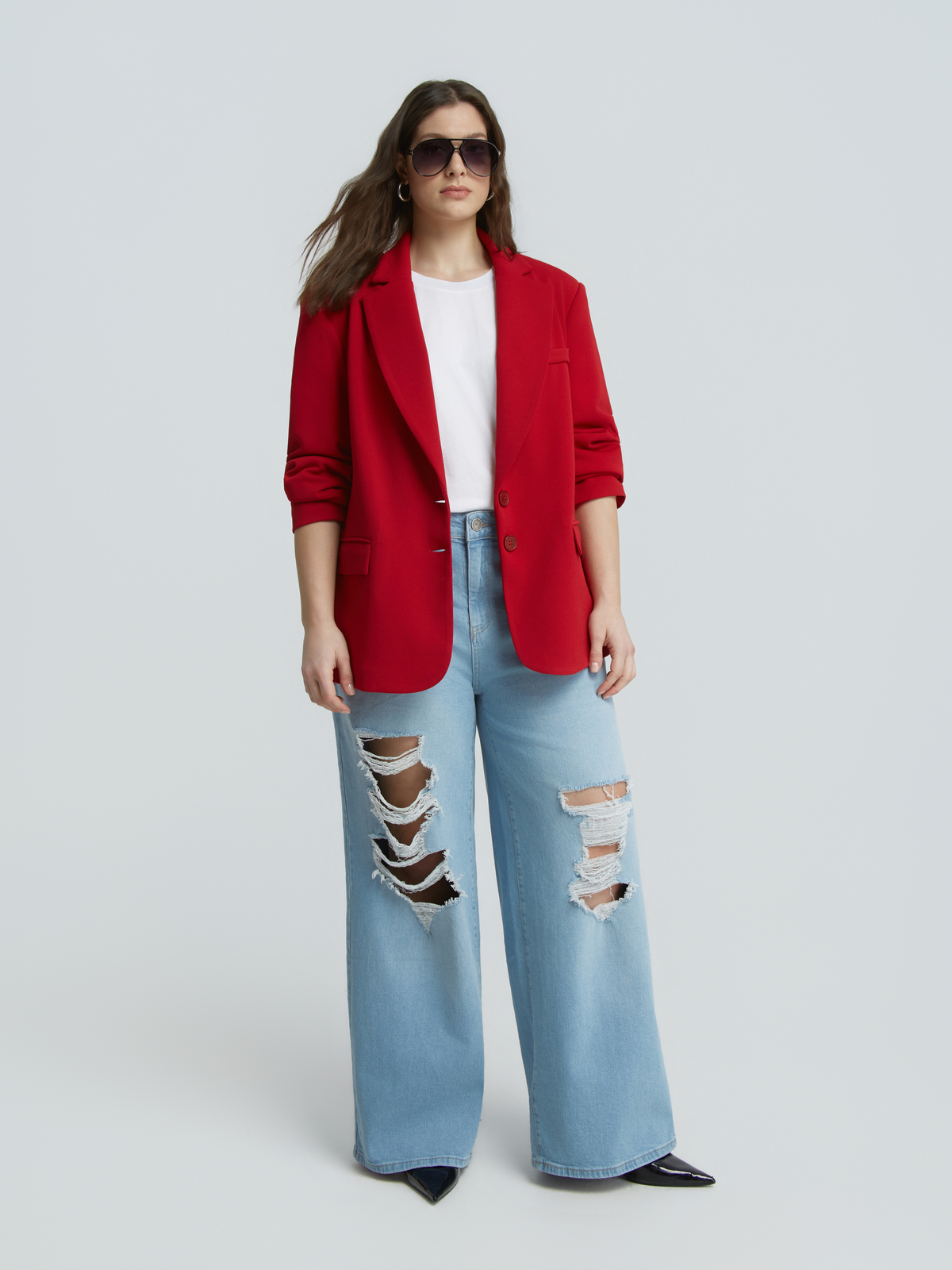 Structured σακάκι με κουμπιά φωτογραφία