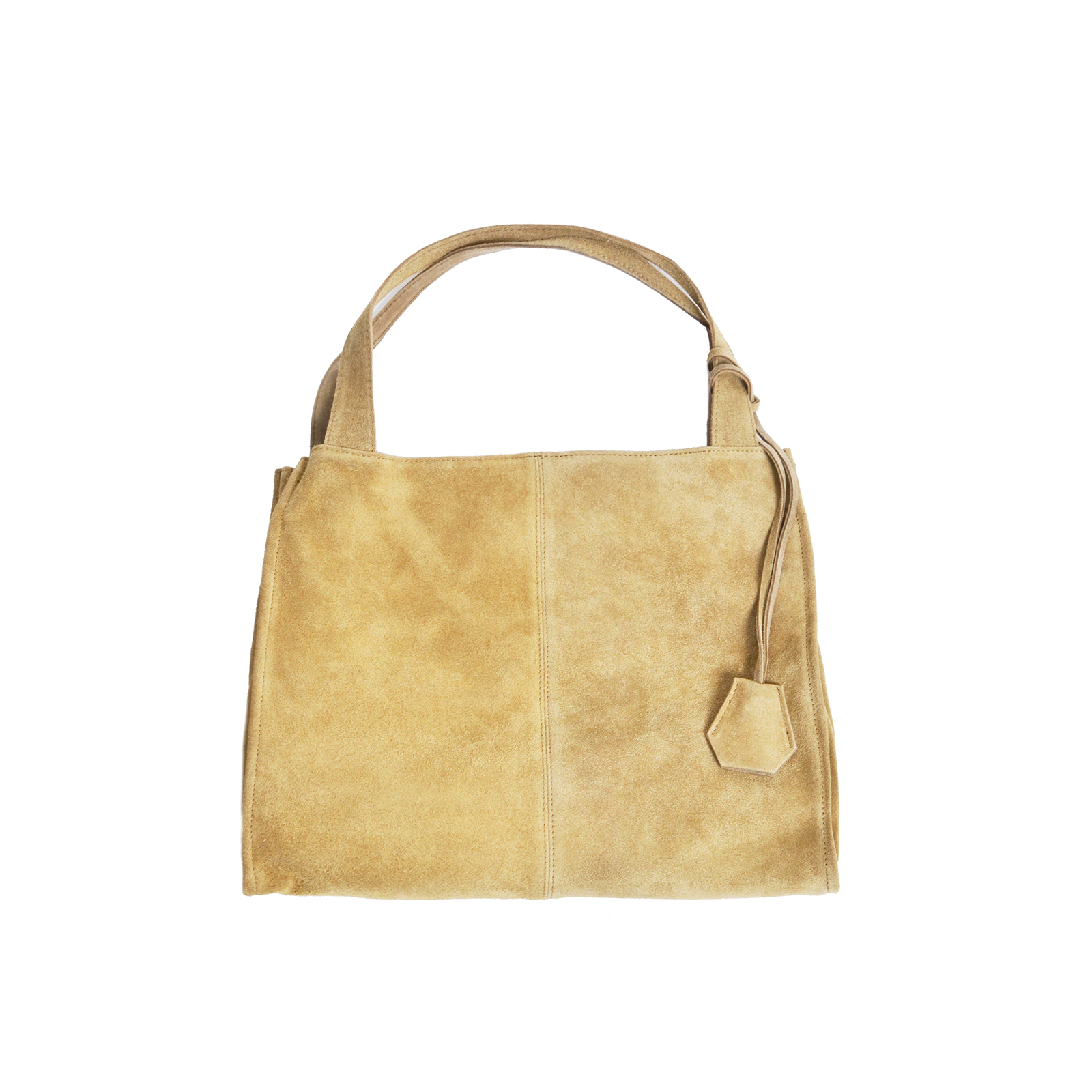 Suede leather shoulder bag