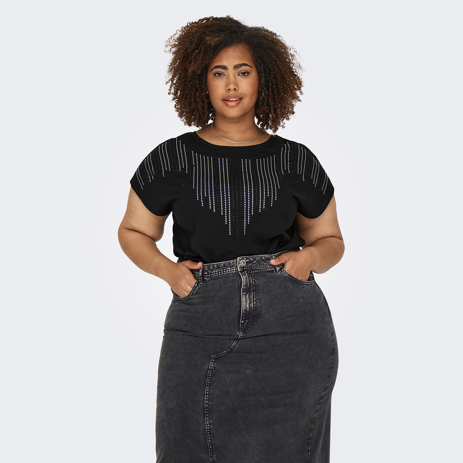 Carlula rhinestone top