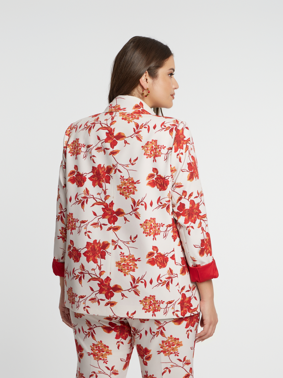 Tailored σακάκι με φλοράλ σχέδιο φωτογραφία