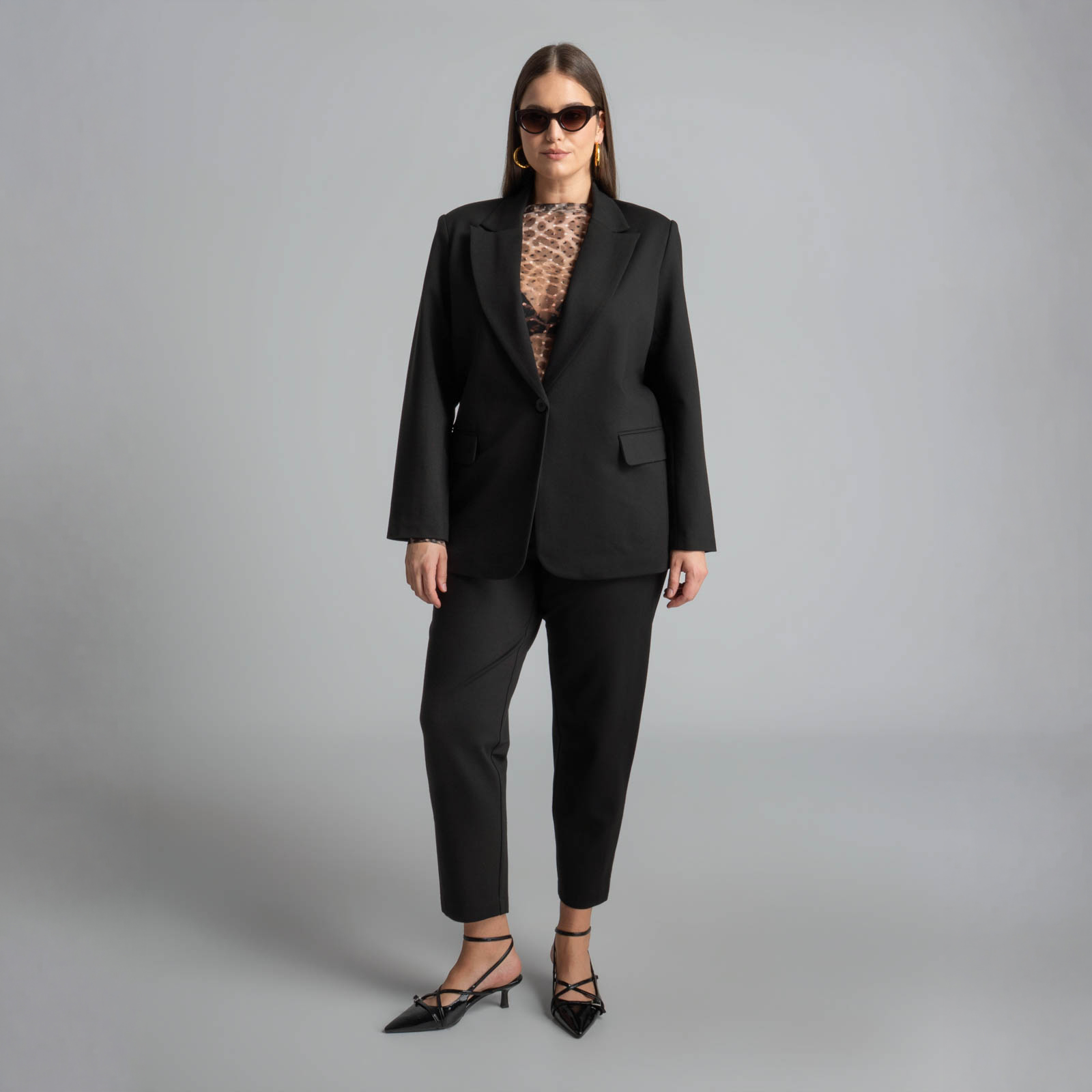 Tailored σακάκι με κουμπί και τσέπες
