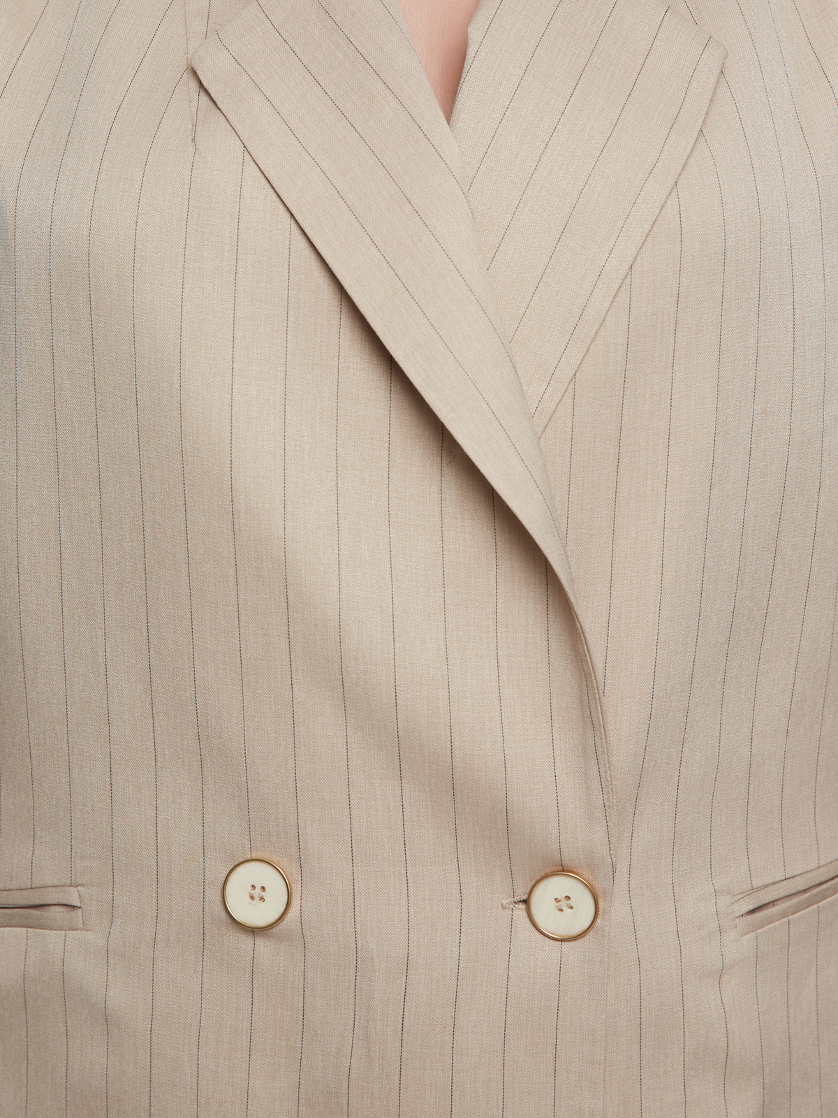 Σταυρωτό σακάκι με ρίγες φωτογραφία