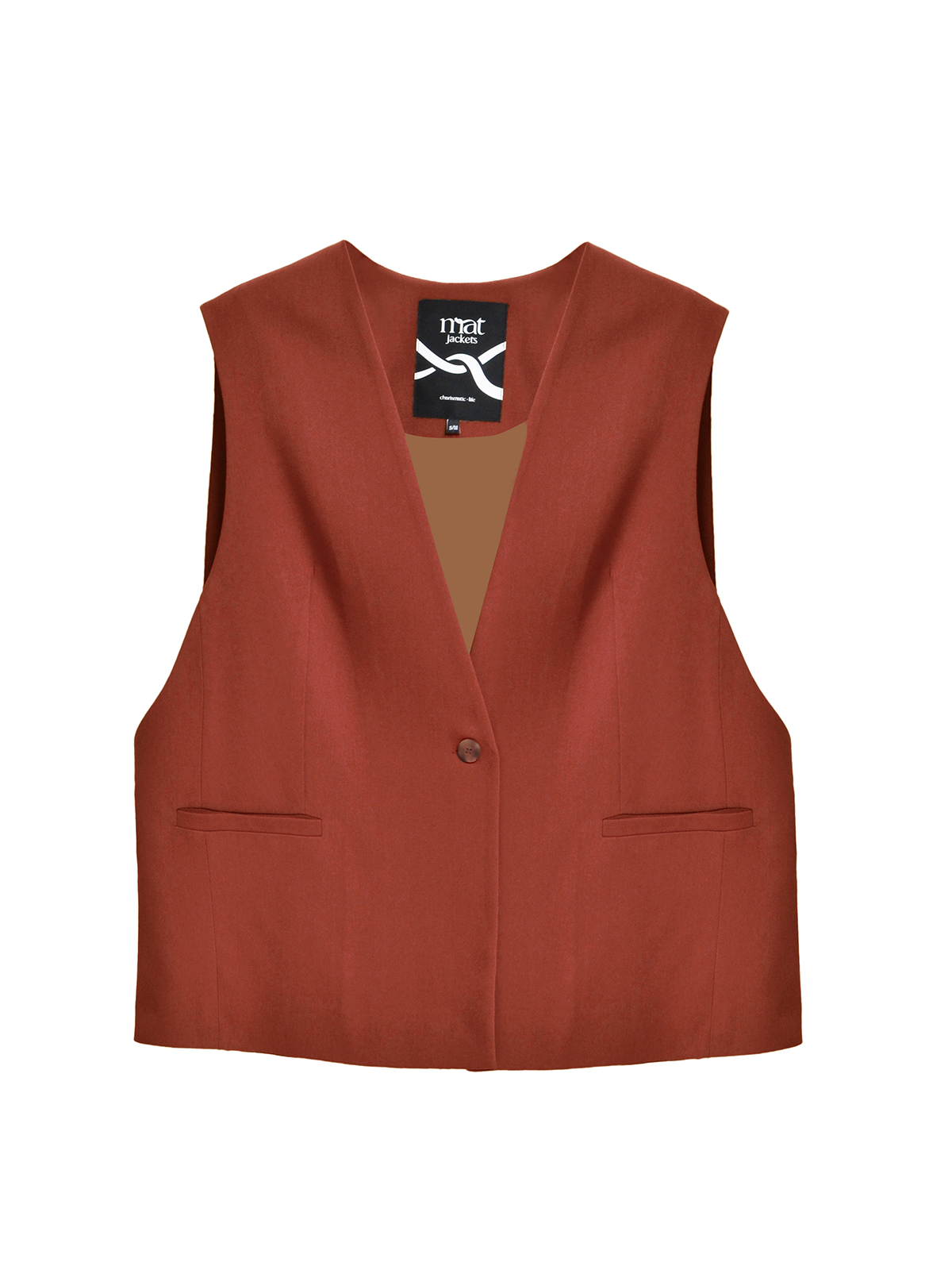 Tailored γιλέκο με κουμπί φωτογραφία