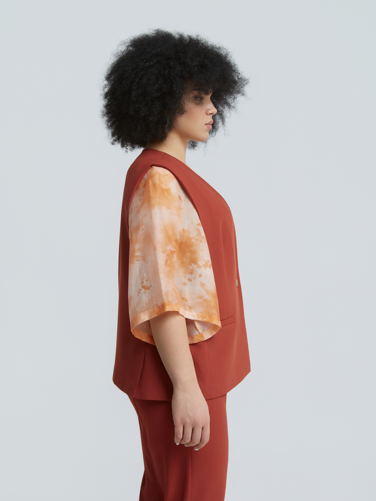 Tailored γιλέκο με κουμπί φωτογραφία