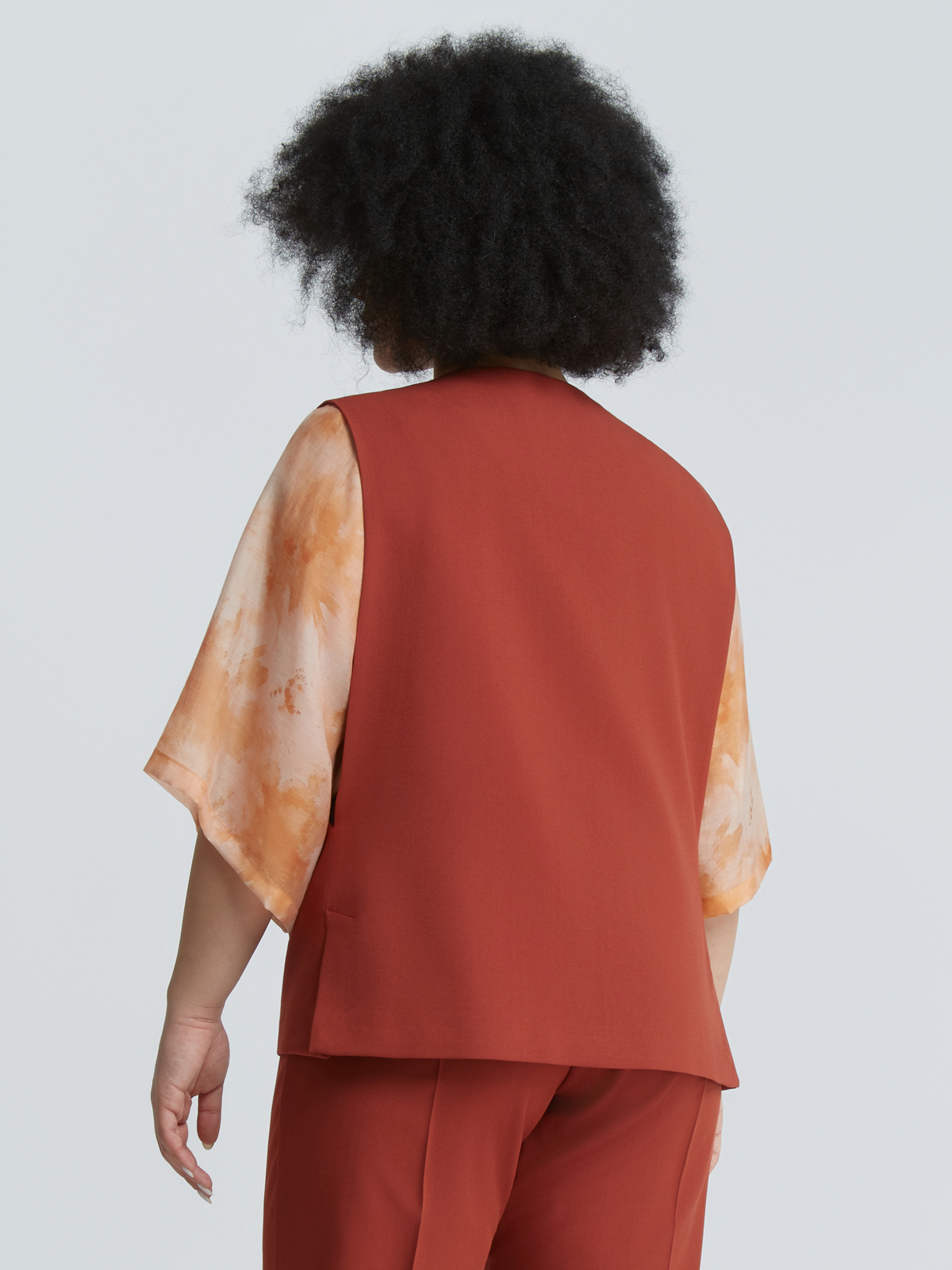 Tailored γιλέκο με κουμπί φωτογραφία