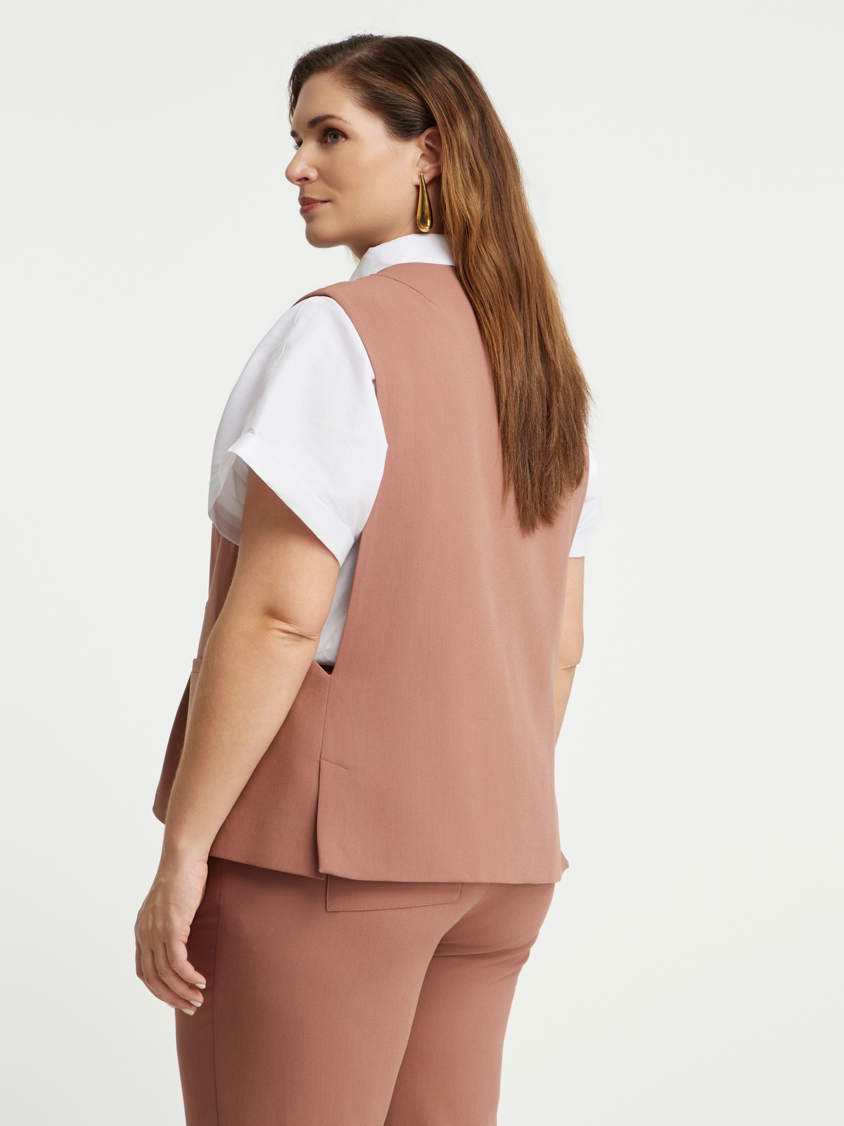 Tailored γιλέκο με κουμπί φωτογραφία